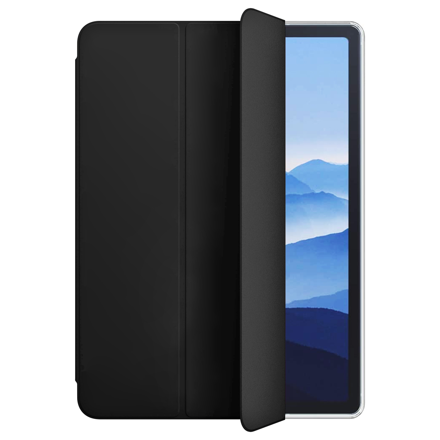 Microsonic Apple iPad Air 11 2026 Kılıf (A3459-A3460) Slim Translucent Back Smart Cover Siyah