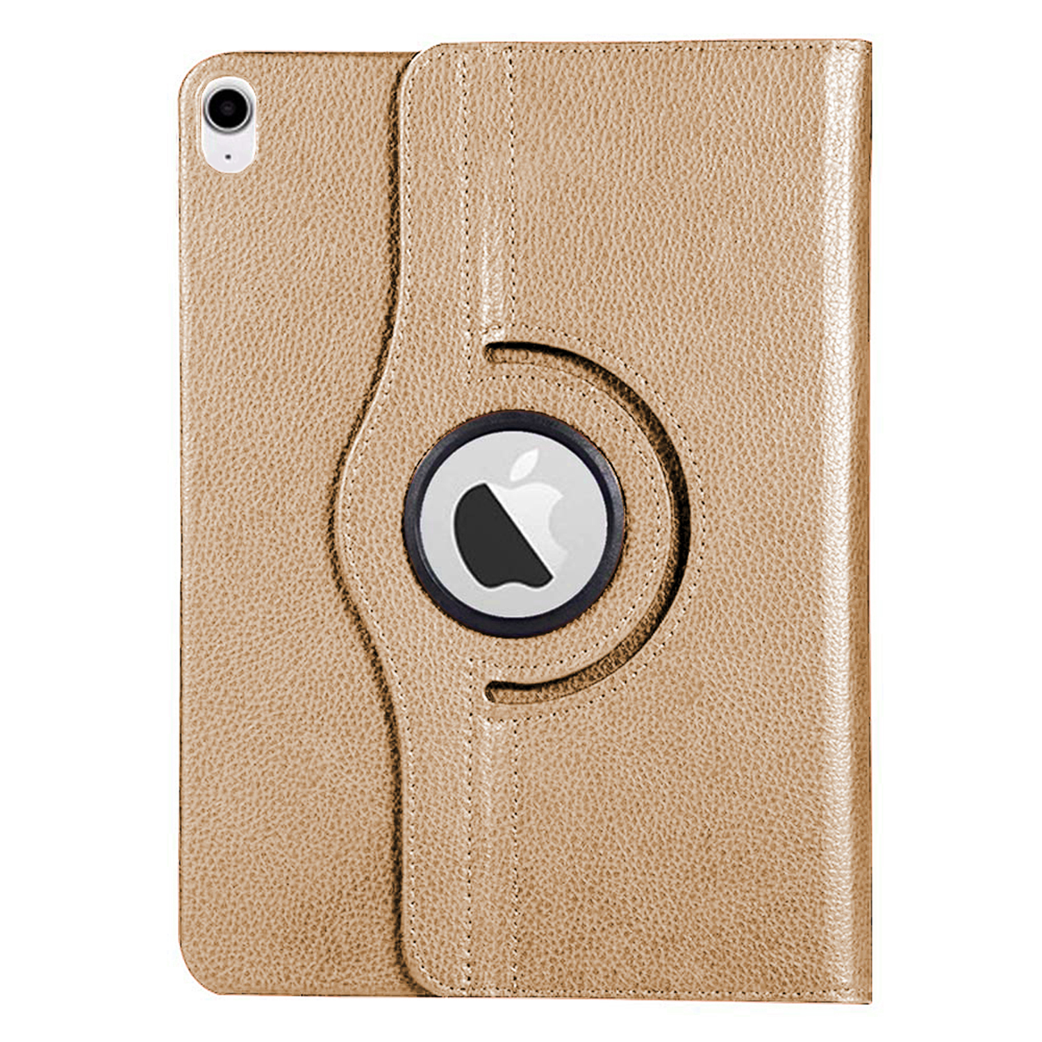 Microsonic Apple iPad Air 13 2026 Kılıf (A3461-A3462) 360 Rotating Stand Deri Gold