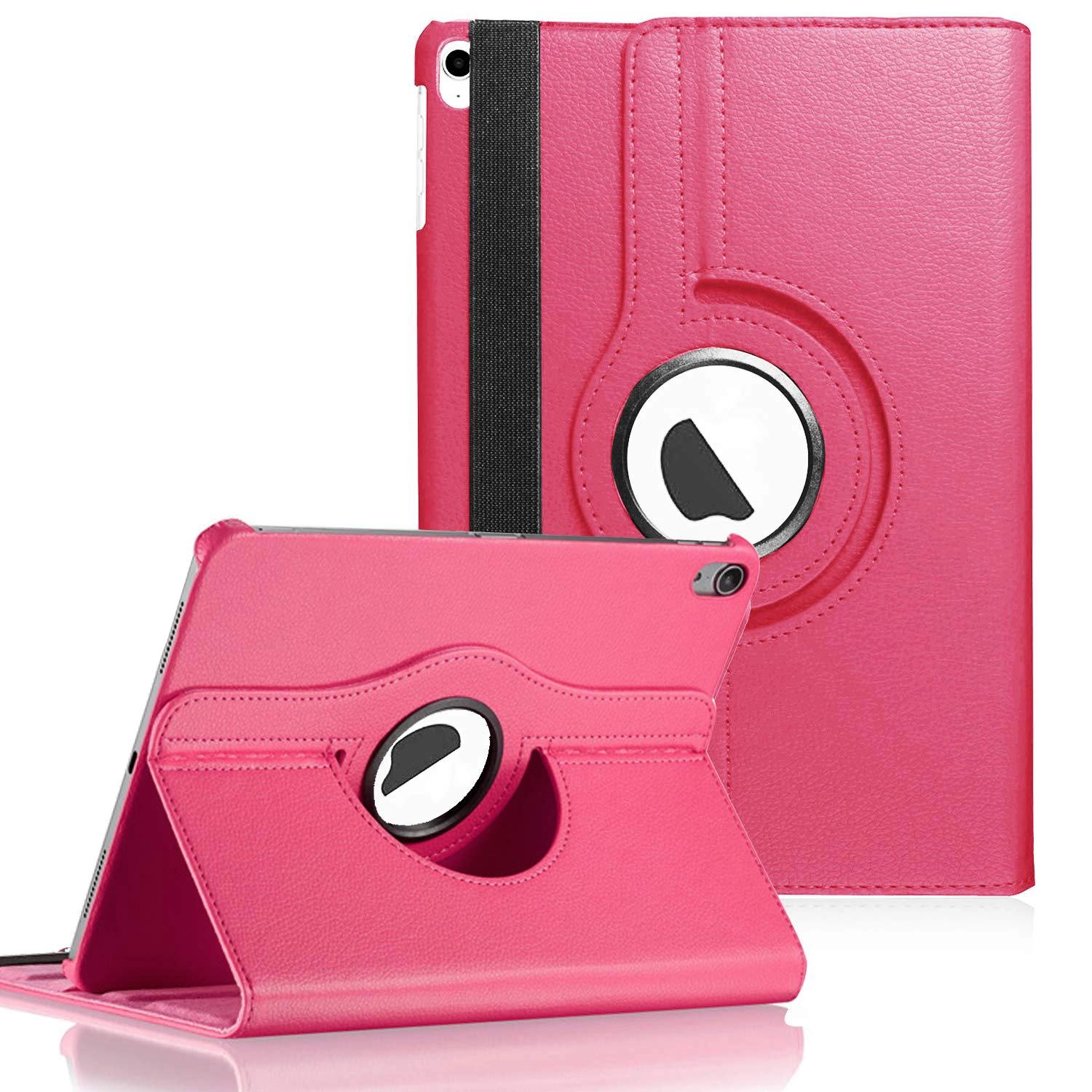 Microsonic Apple iPad Air 13 2026 Kılıf (A3461-A3462) 360 Rotating Stand Deri Pembe