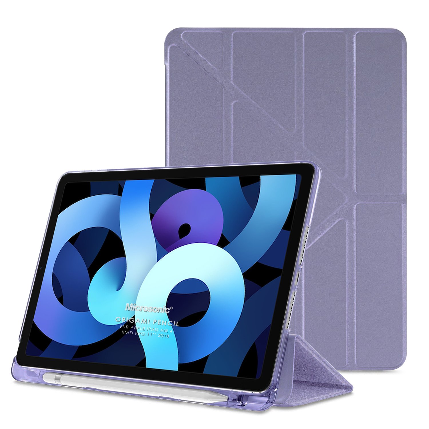 Microsonic Apple iPad Air 13 2026 Kılıf (A3461-A3462) Origami Pencil Lila