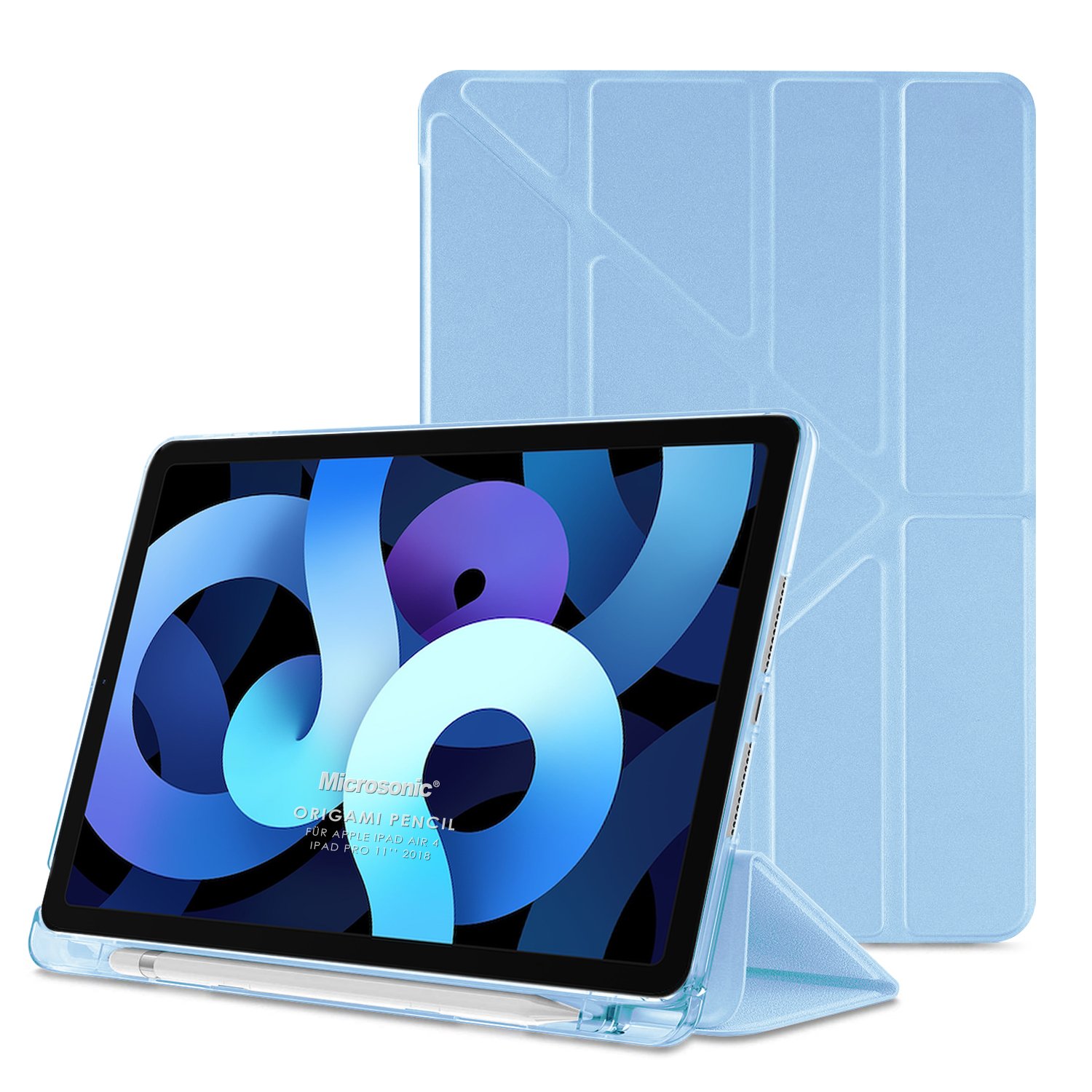 Microsonic Apple iPad Air 13 2026 Kılıf (A3461-A3462) Origami Pencil Mavi