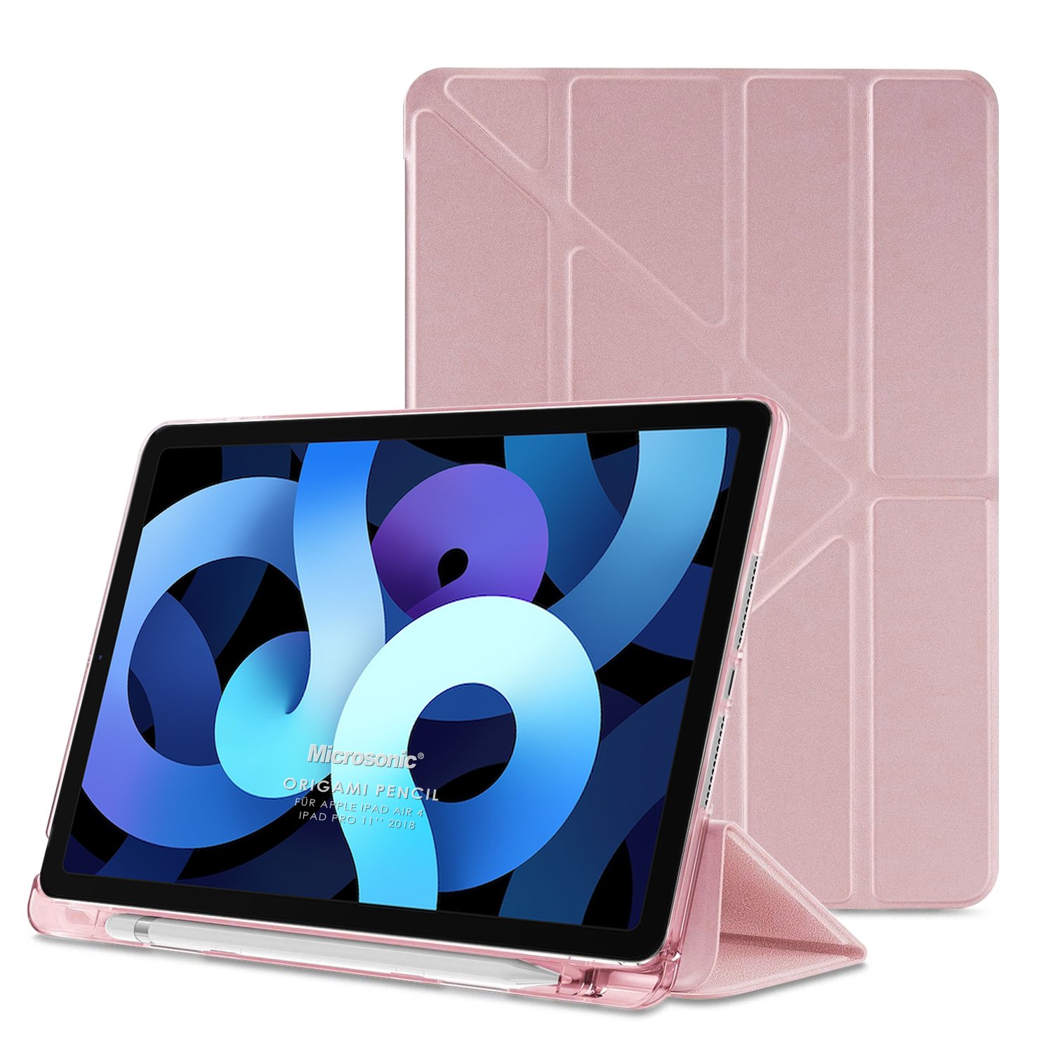 Microsonic Apple iPad Air 13 2026 Kılıf (A3461-A3462) Origami Pencil Rose Gold