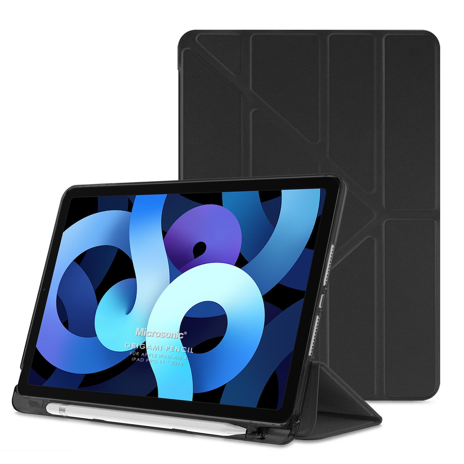 Microsonic Apple iPad Air 13 2026 Kılıf (A3461-A3462) Origami Pencil Siyah