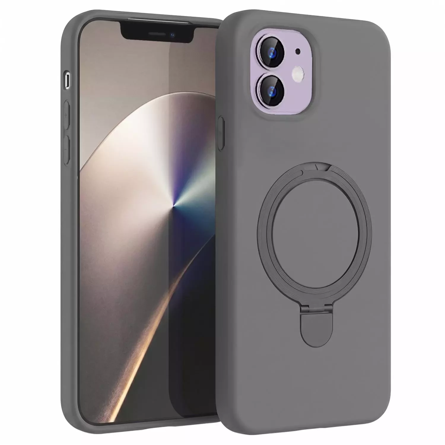 Microsonic Apple iPhone 11 Kılıf Aura Stant MagSafe Gri