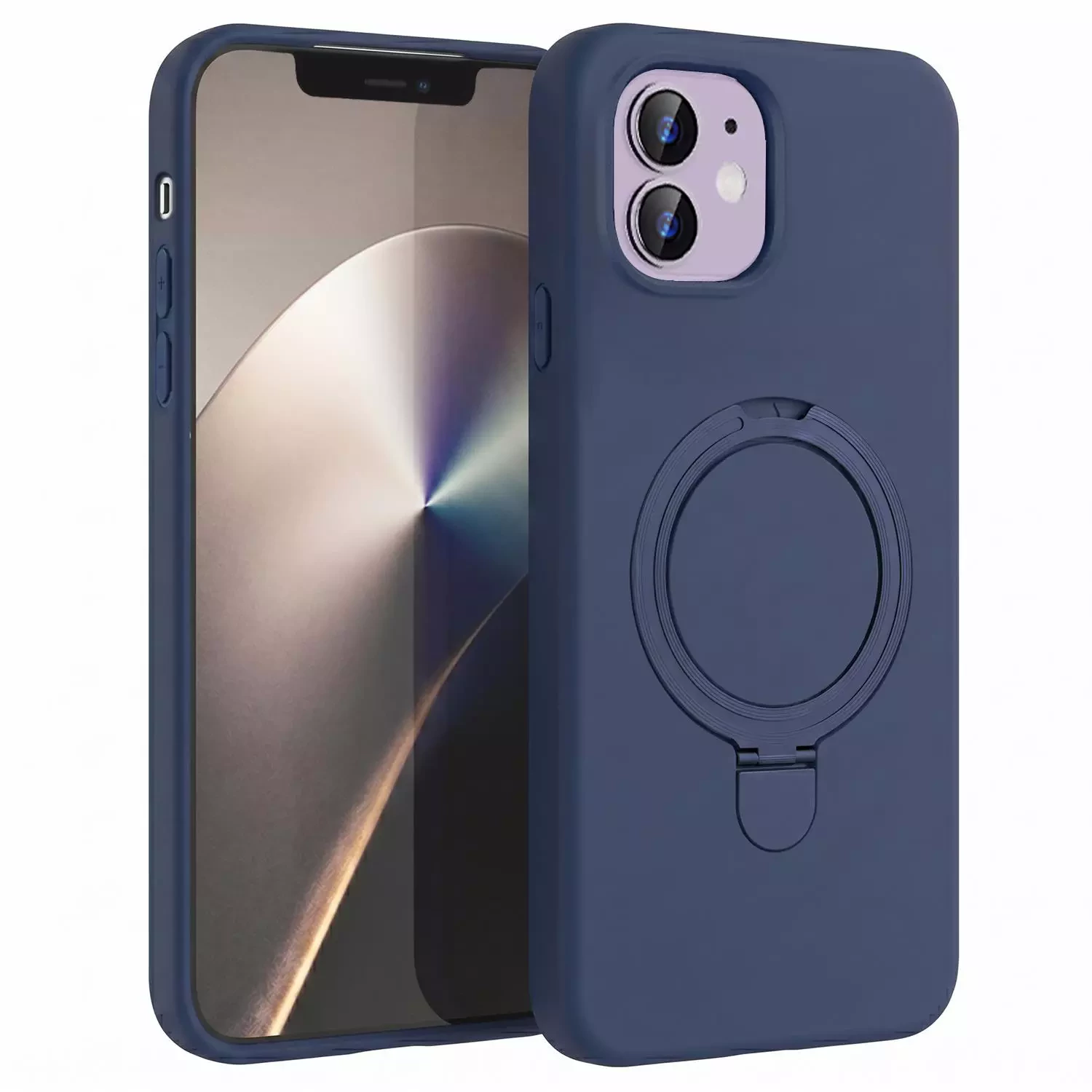 Microsonic Apple iPhone 11 Kılıf Aura Stant MagSafe Lacivert