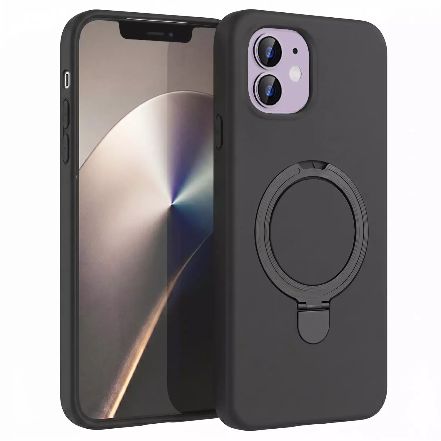 Microsonic Apple iPhone 11 Kılıf Aura Stant MagSafe Siyah