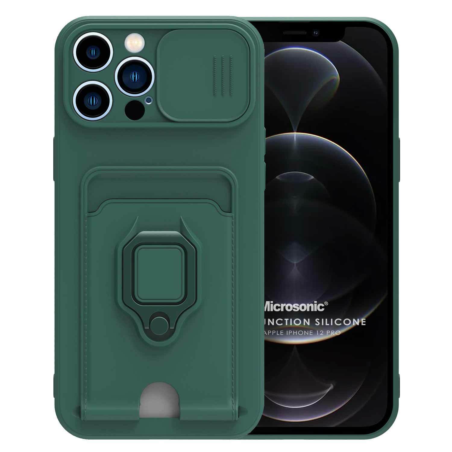Microsonic Apple iPhone 12 Pro Kılıf Multifunction Silicone Yeşil