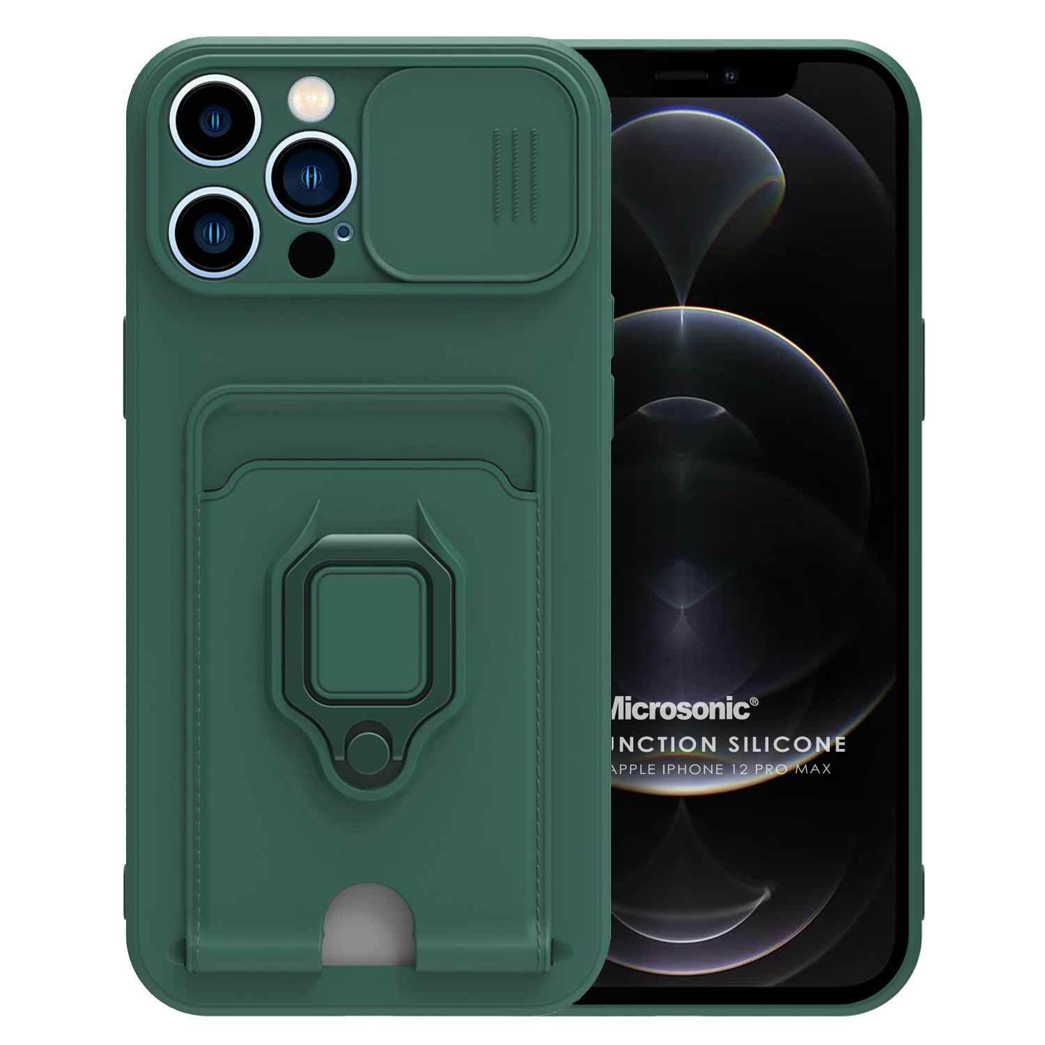 Microsonic Apple iPhone 12 Pro Max Kılıf Multifunction Silicone Yeşil