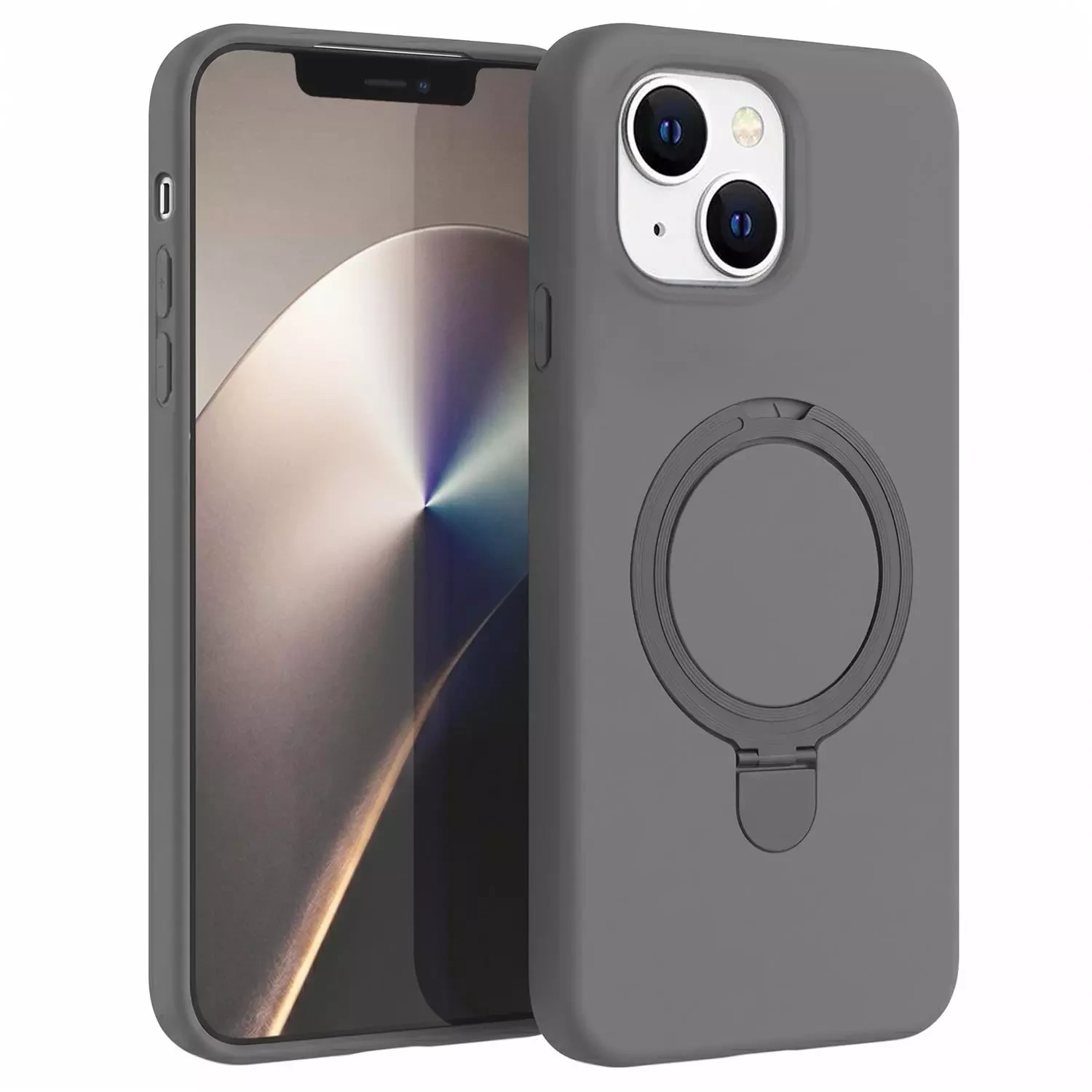 Microsonic Apple iPhone 13 Kılıf Aura Stant MagSafe Gri