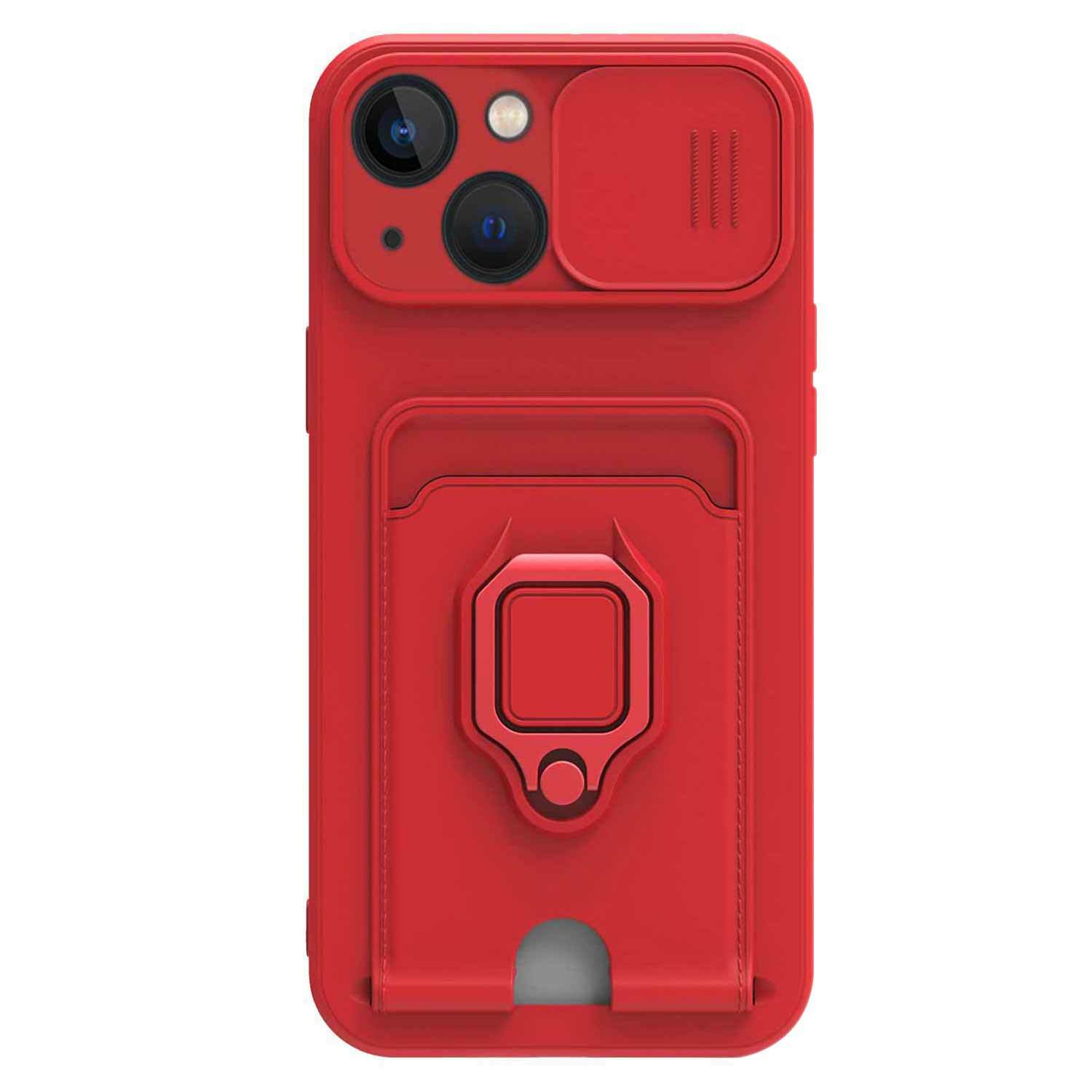 Microsonic Apple iPhone 13 Mini Kılıf Multifunction Silicone Kırmızı