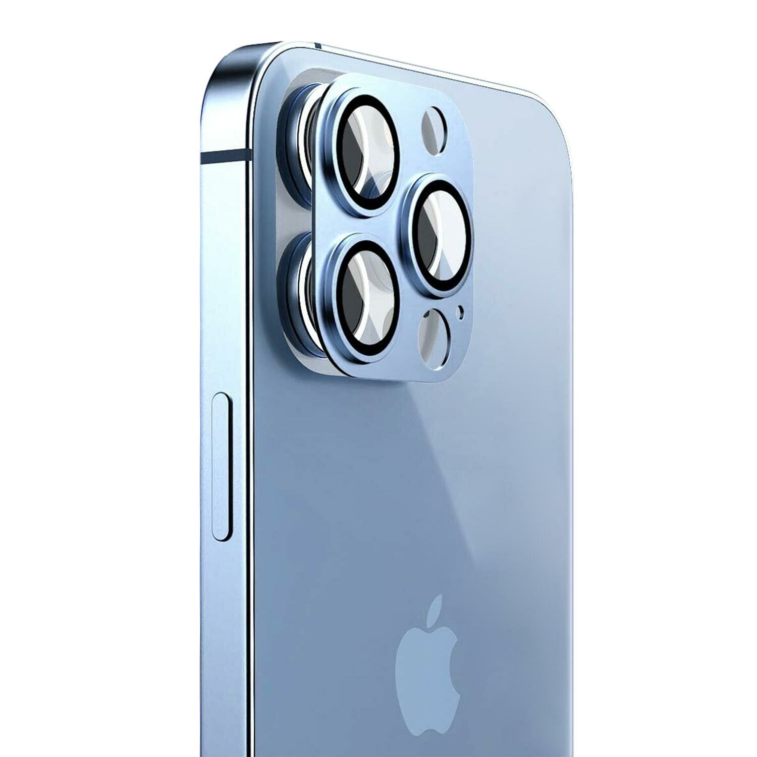 Microsonic Apple iPhone 13 Pro Max Kamera Lens Koruma Camı V2 Mavi