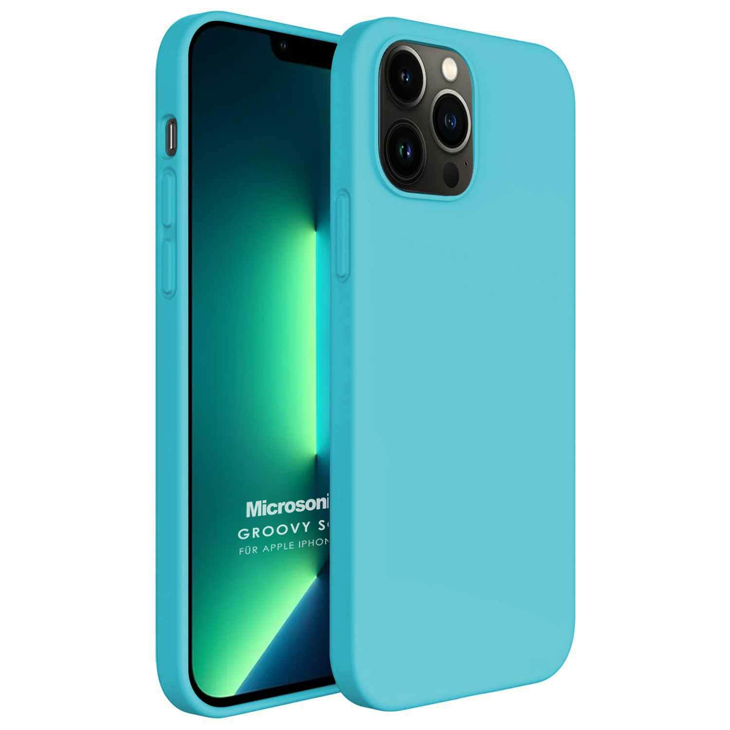 Microsonic Apple iPhone 13 Pro Max Kılıf Groovy Soft Turkuaz
