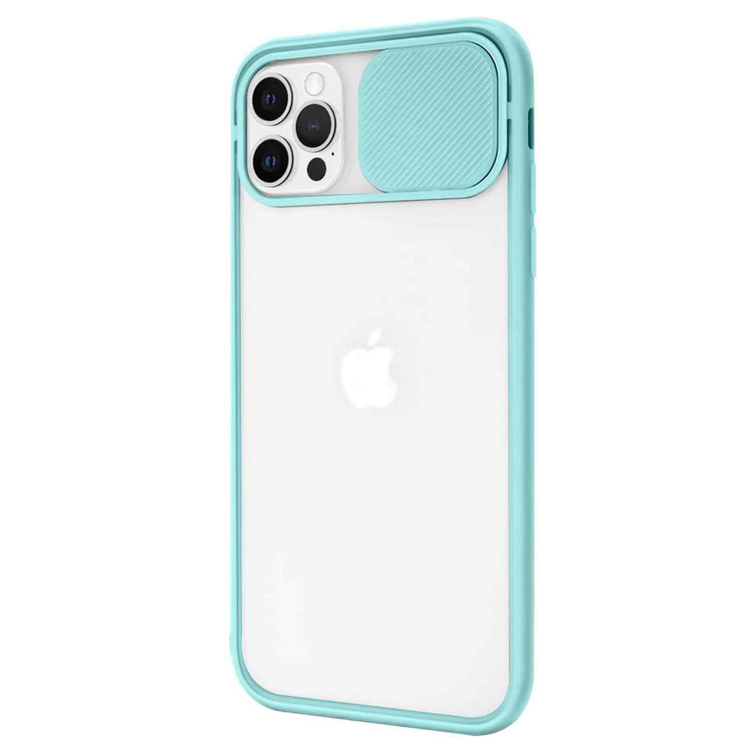 Microsonic Apple iPhone 13 Pro Max Kılıf Slide Camera Lens Protection Turkuaz