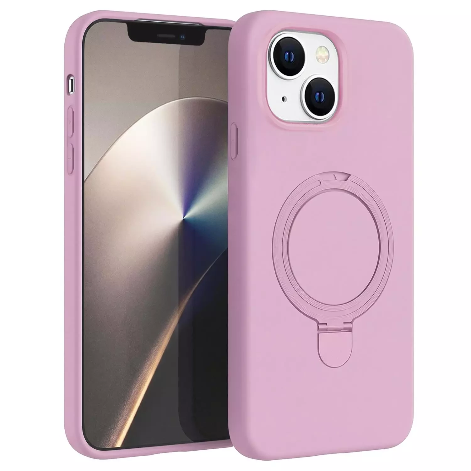 Microsonic Apple iPhone 14 Kılıf Aura Stant MagSafe Pembe