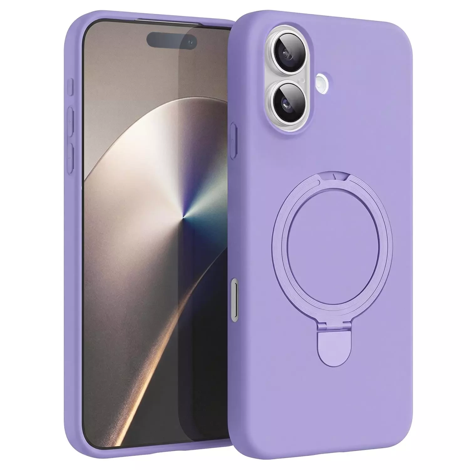 Microsonic Apple iPhone 16 Kılıf Aura Stant MagSafe Lila