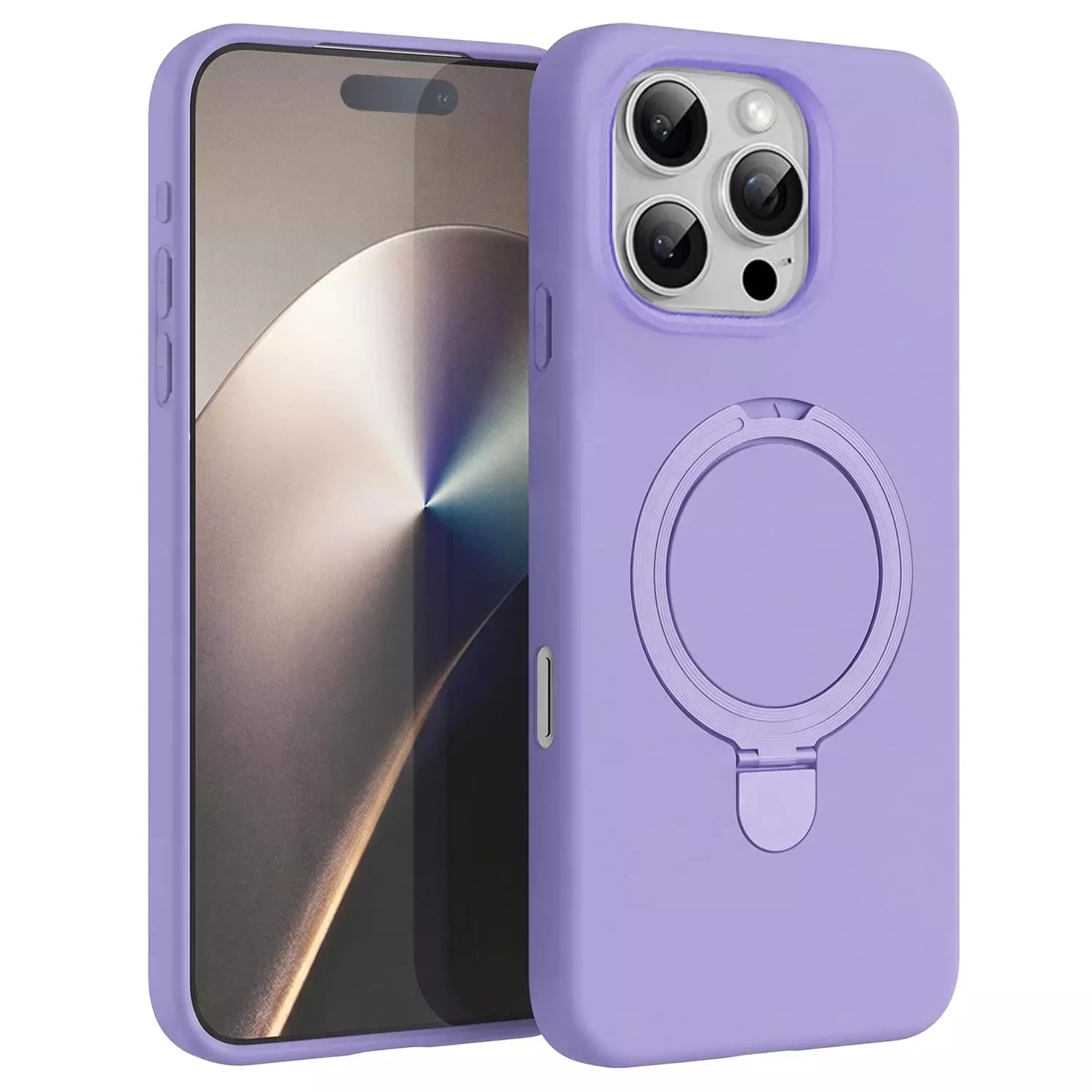 Microsonic Apple iPhone 16 Pro Kılıf Aura Stant MagSafe Lila