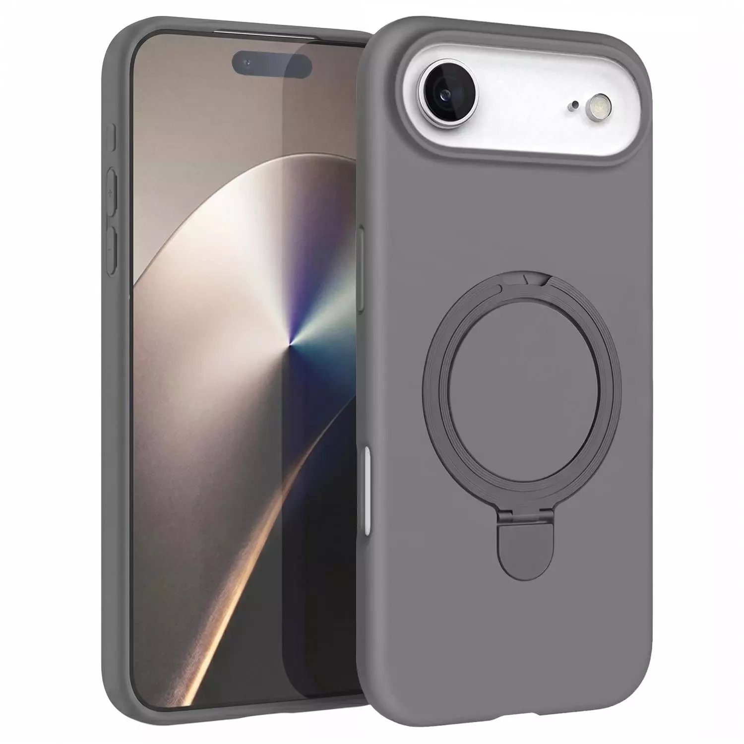 Microsonic Apple iPhone 17 Air Kılıf Aura Stant MagSafe Gri
