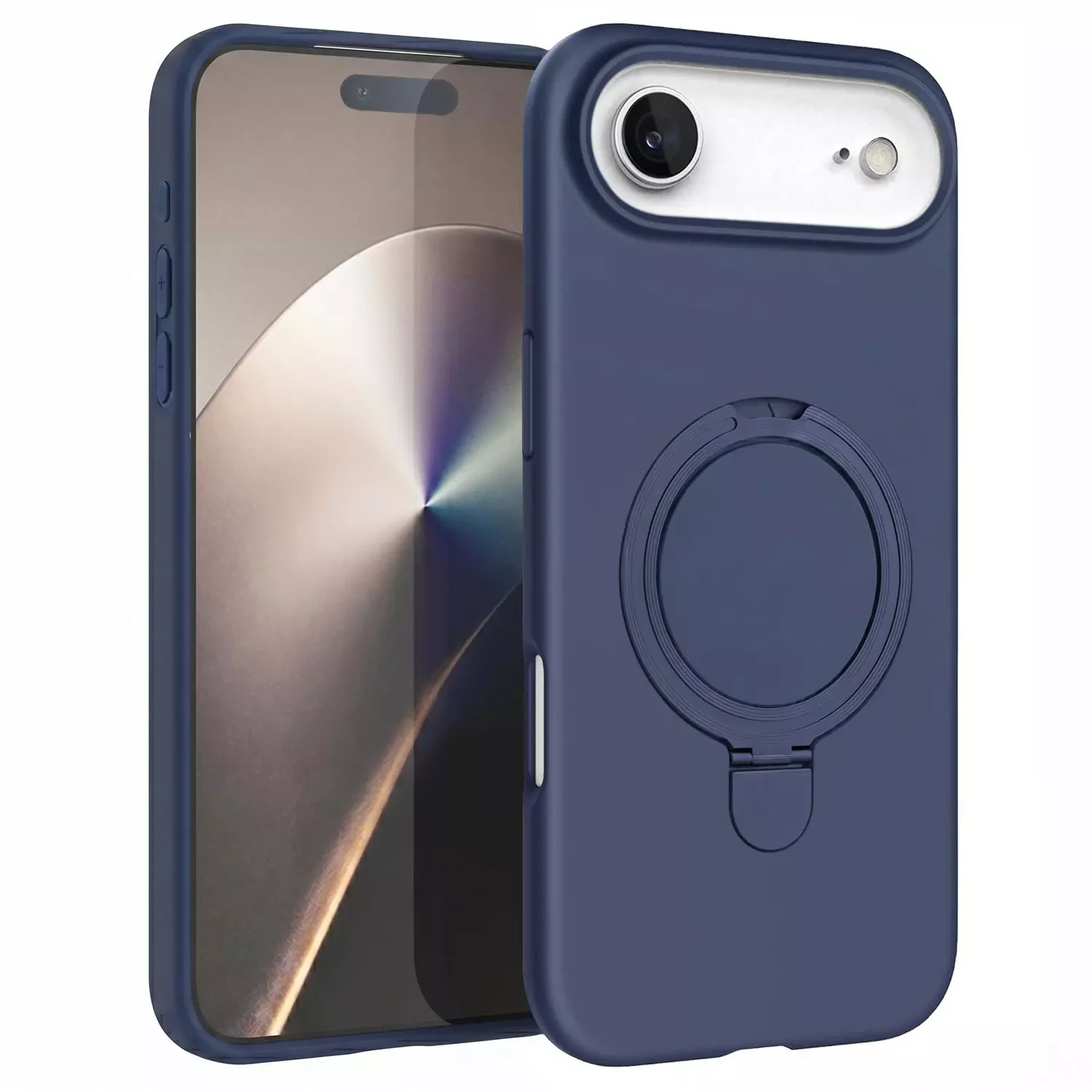Microsonic Apple iPhone 17 Air Kılıf Aura Stant MagSafe Lacivert