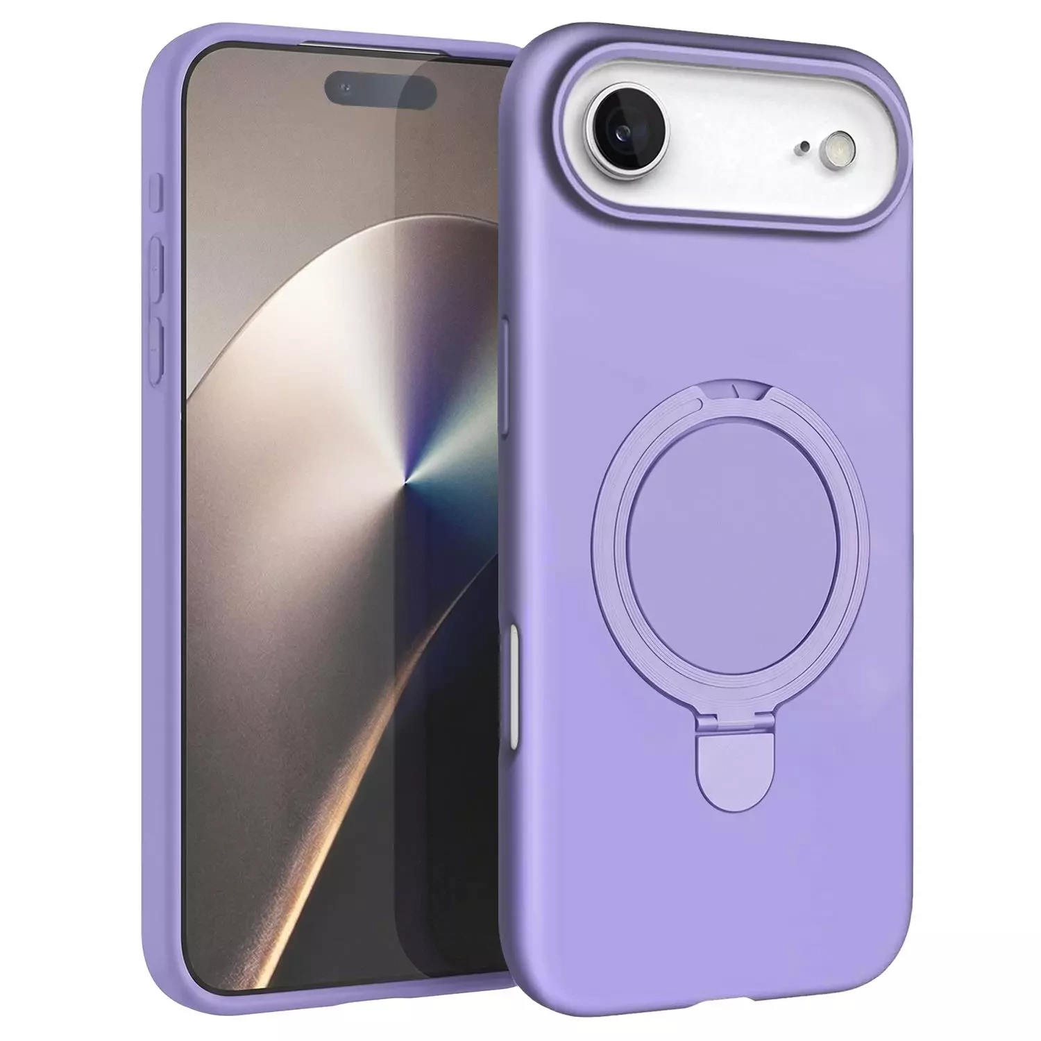 Microsonic Apple iPhone 17 Air Kılıf Aura Stant MagSafe Lila