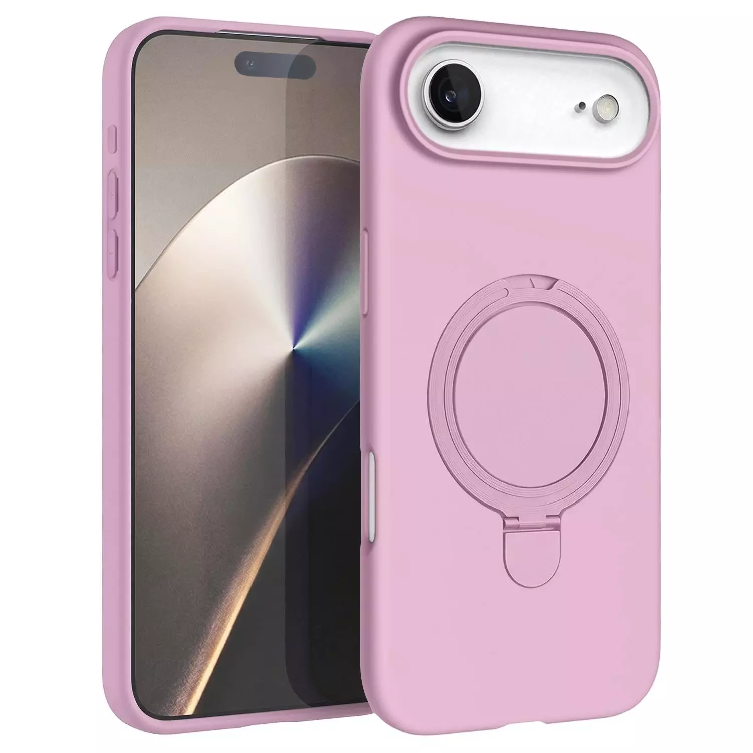 Microsonic Apple iPhone 17 Air Kılıf Aura Stant MagSafe Pembe