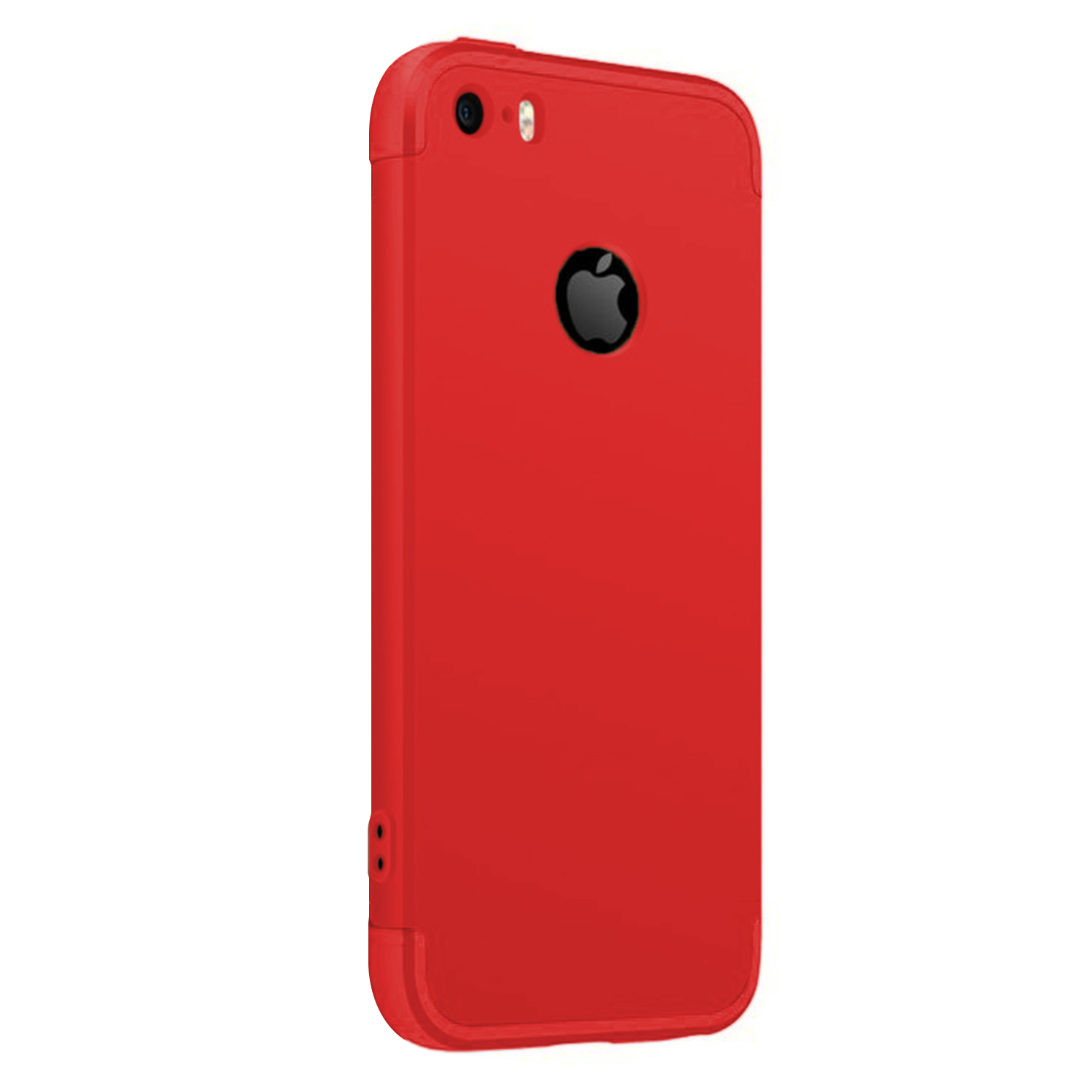 Microsonic Apple iPhone 5 / 5S Kılıf Double Dip 360 Protective Kırmızı