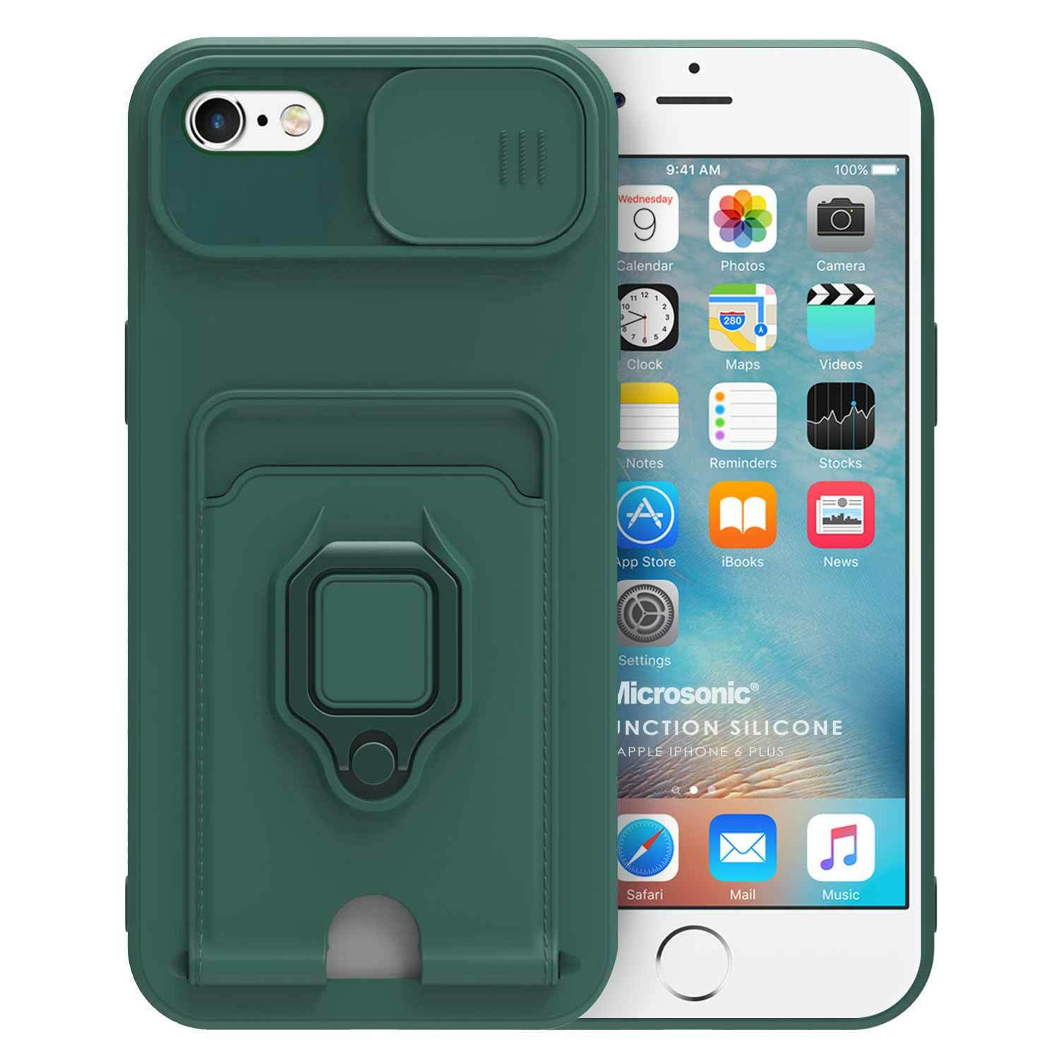 Microsonic Apple iPhone 6 Plus Kılıf Multifunction Silicone Yeşil