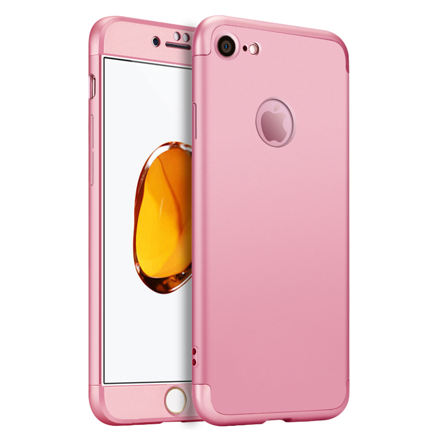 Microsonic Apple iPhone 6S Kılıf Double Dip 360 Protective Rose Gold