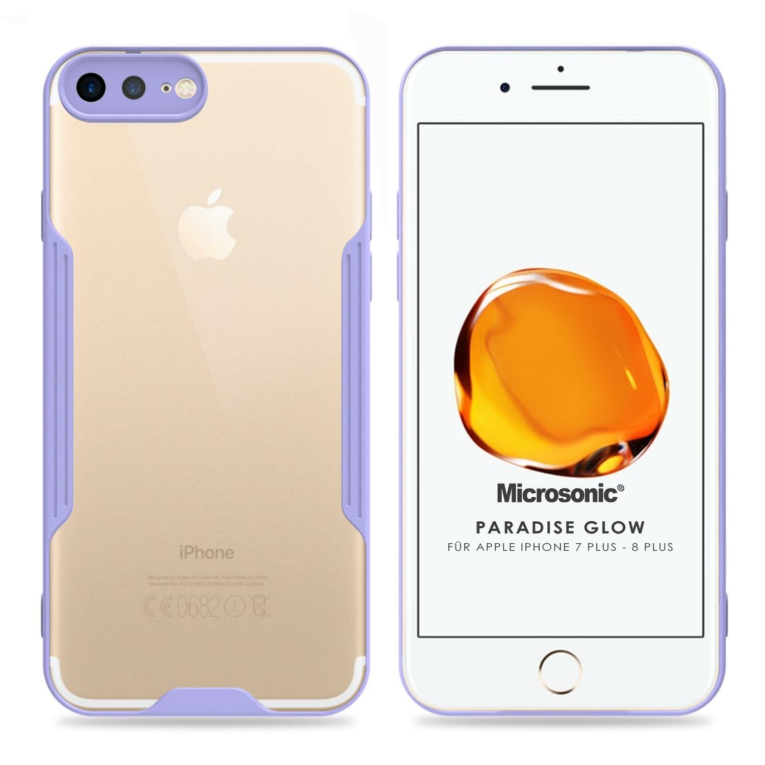 Microsonic Apple iPhone 7 Plus Kılıf Paradise Glow Lila