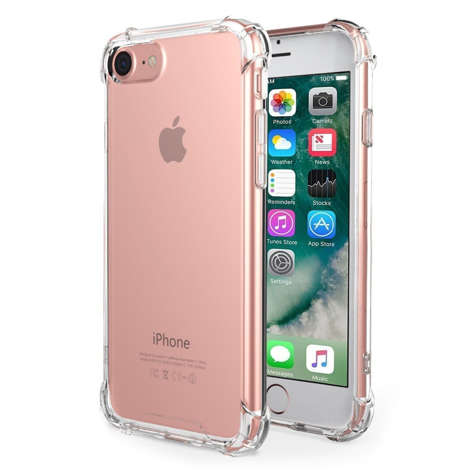 Microsonic Shock-Absorbing Kılıf Apple iPhone 8 Şeffaf