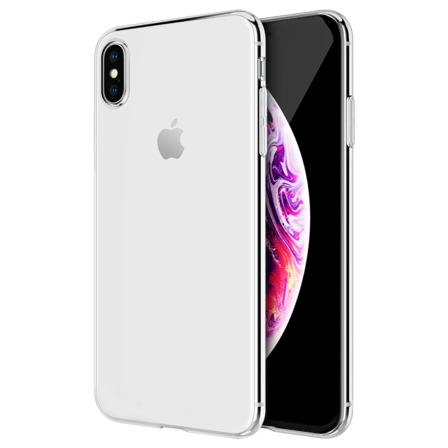 Microsonic Apple iPhone XS (5.8'') Kılıf Transparent Soft Beyaz