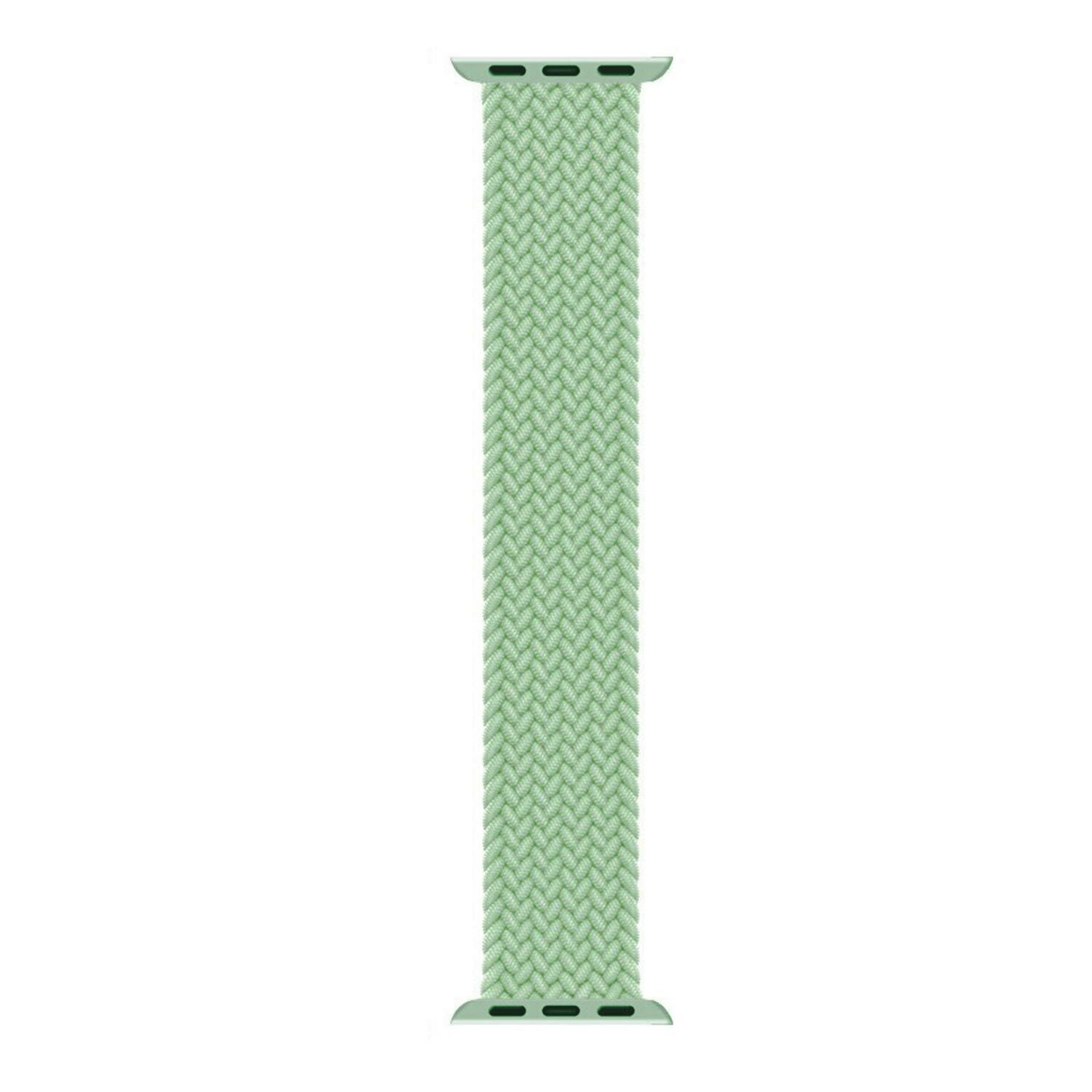 Microsonic Apple Watch Series 6 40mm Kordon, (Medium Size, 147mm) Knitted Fabric Single Loop Açık Yeşil