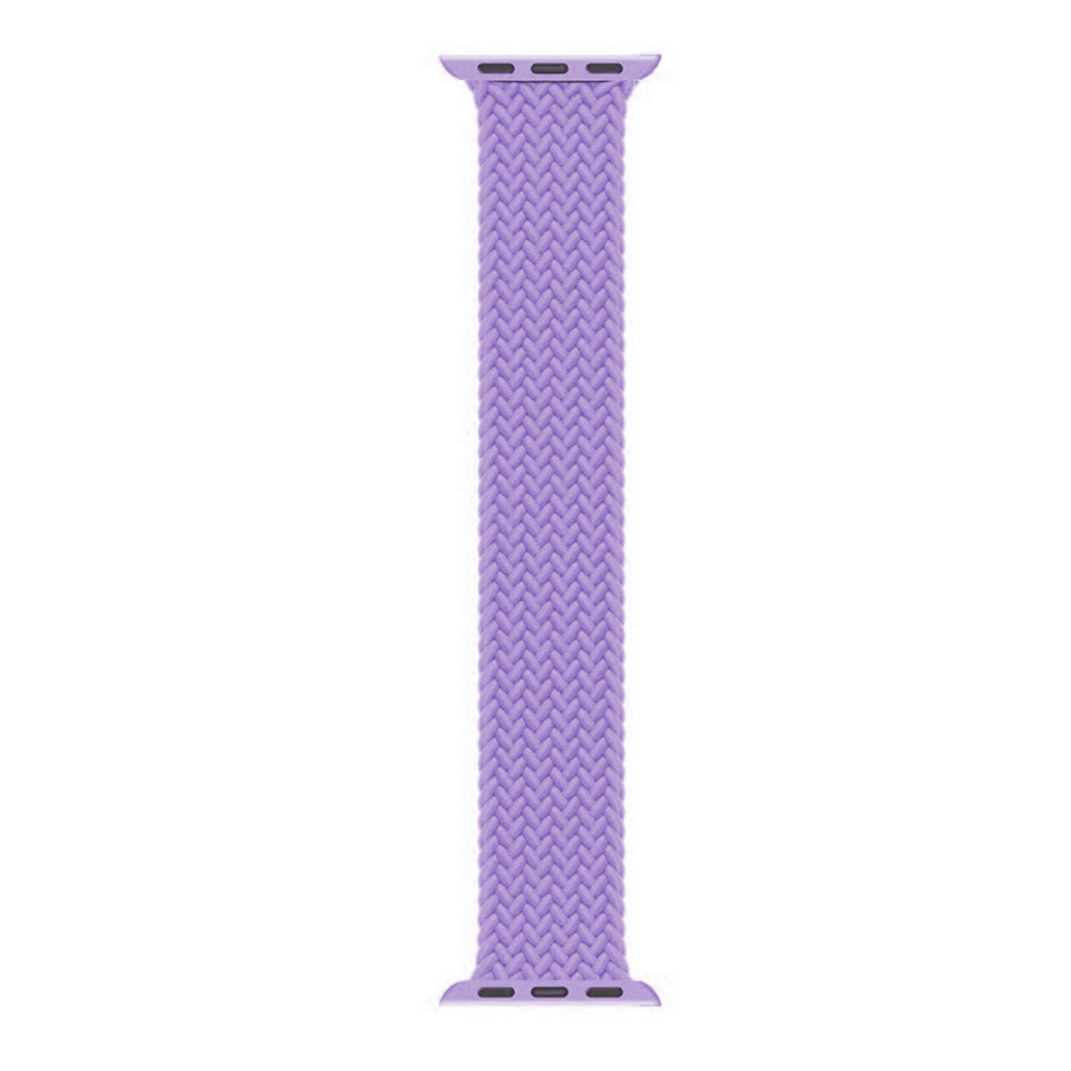 Microsonic Apple Watch Series 6 40mm Kordon, (Medium Size, 147mm) Knitted Fabric Single Loop Lila