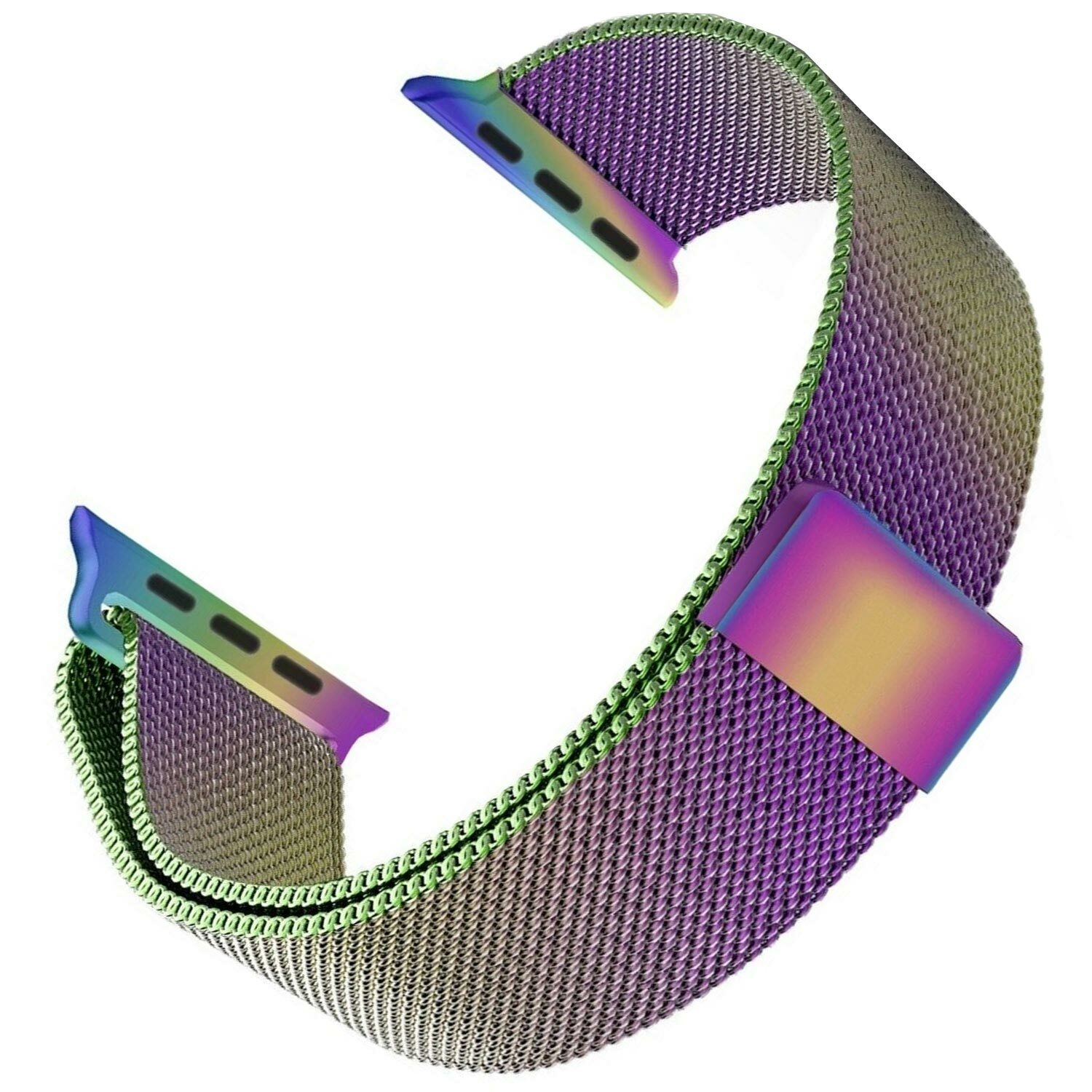 Microsonic Apple Watch Series 6 40mm Kordon Luxe Metal Twist Iridescent