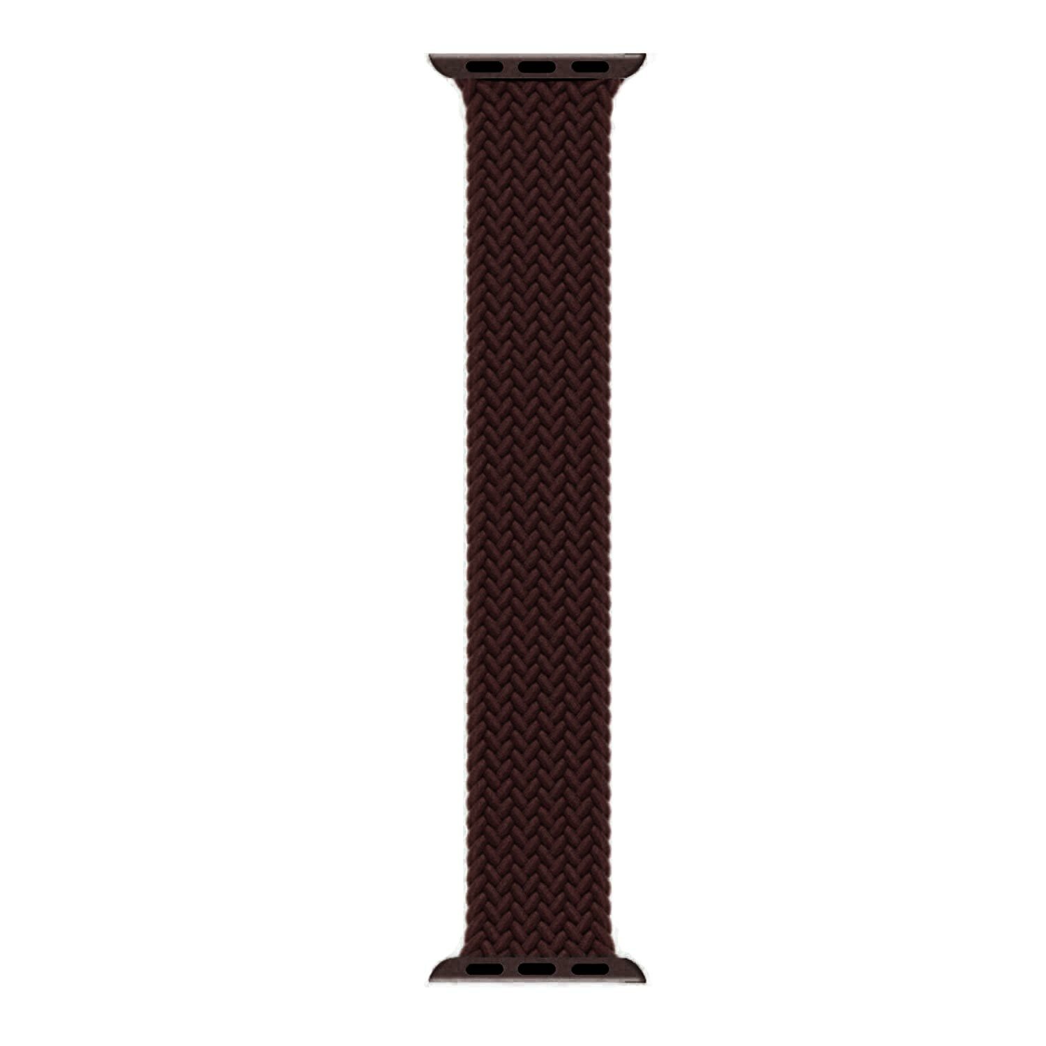 Microsonic Apple Watch Series 7 41mm Kordon, (Medium Size, 147mm) Knitted Fabric Single Loop Koyu Bordo