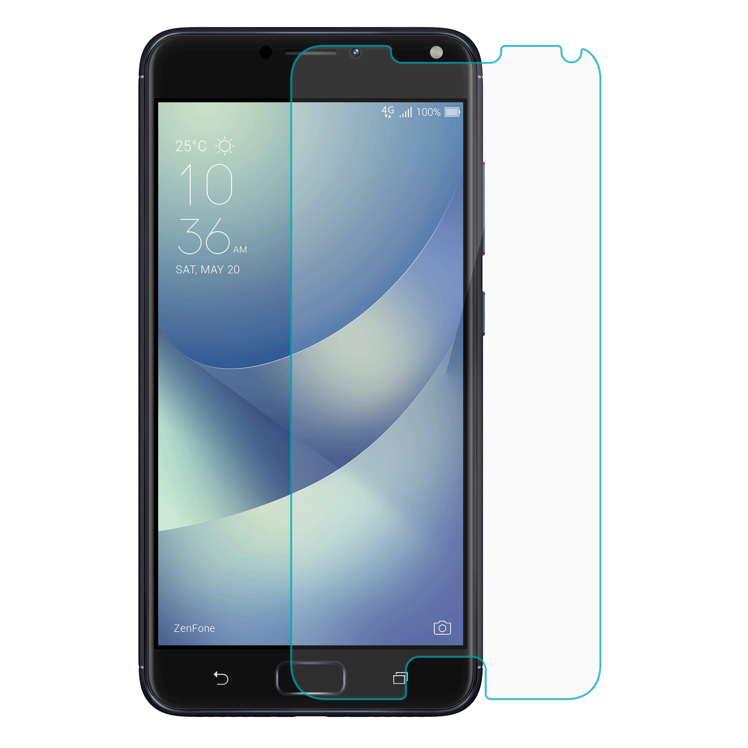 Microsonic Asus Zenfone 4 Max (5.5'') ZC554KL Temperli Cam Ekran koruyucu Kırılmaz film
