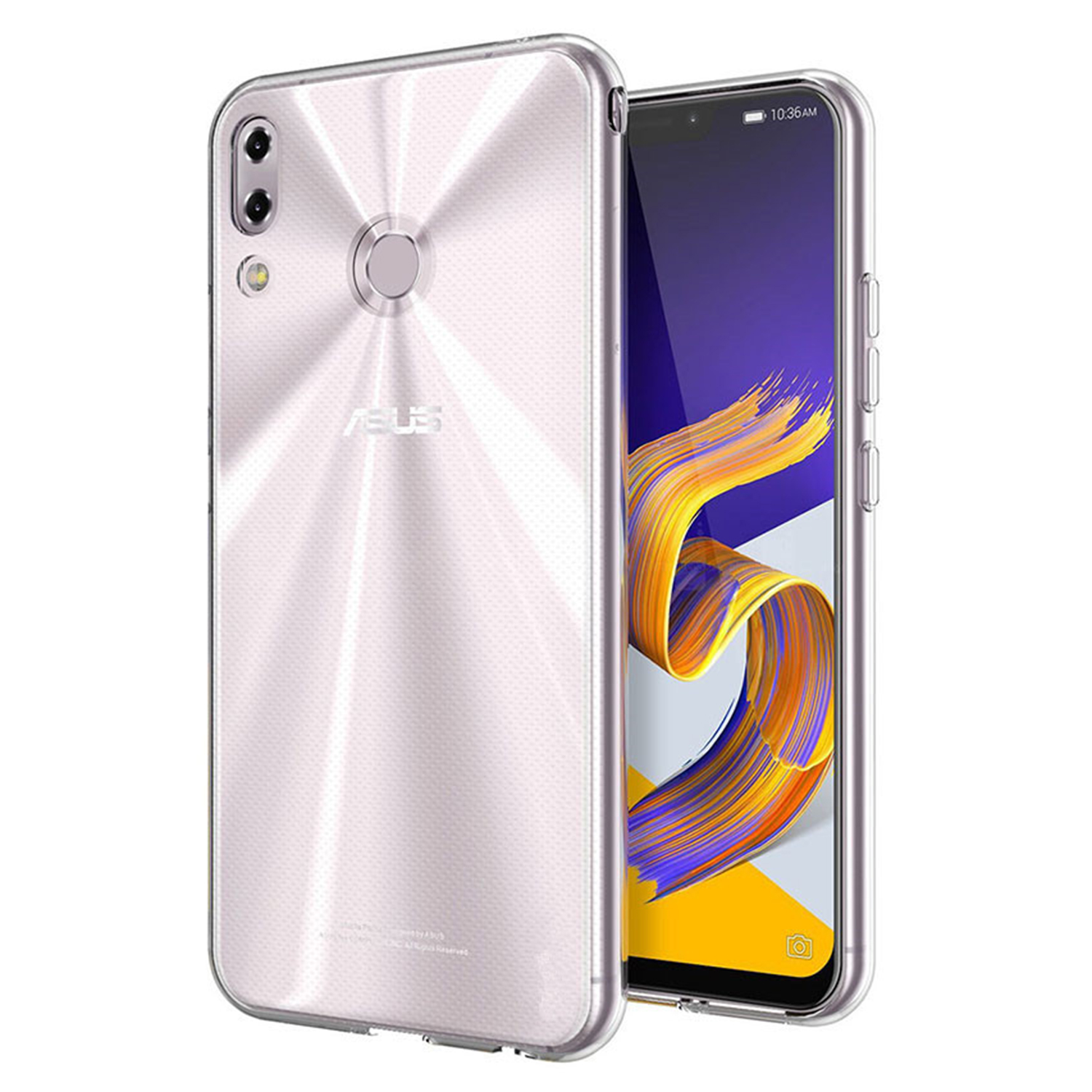 Microsonic Asus Zenfone 5Z (6.2'') ZS620KL Kılıf Transparent Soft Beyaz