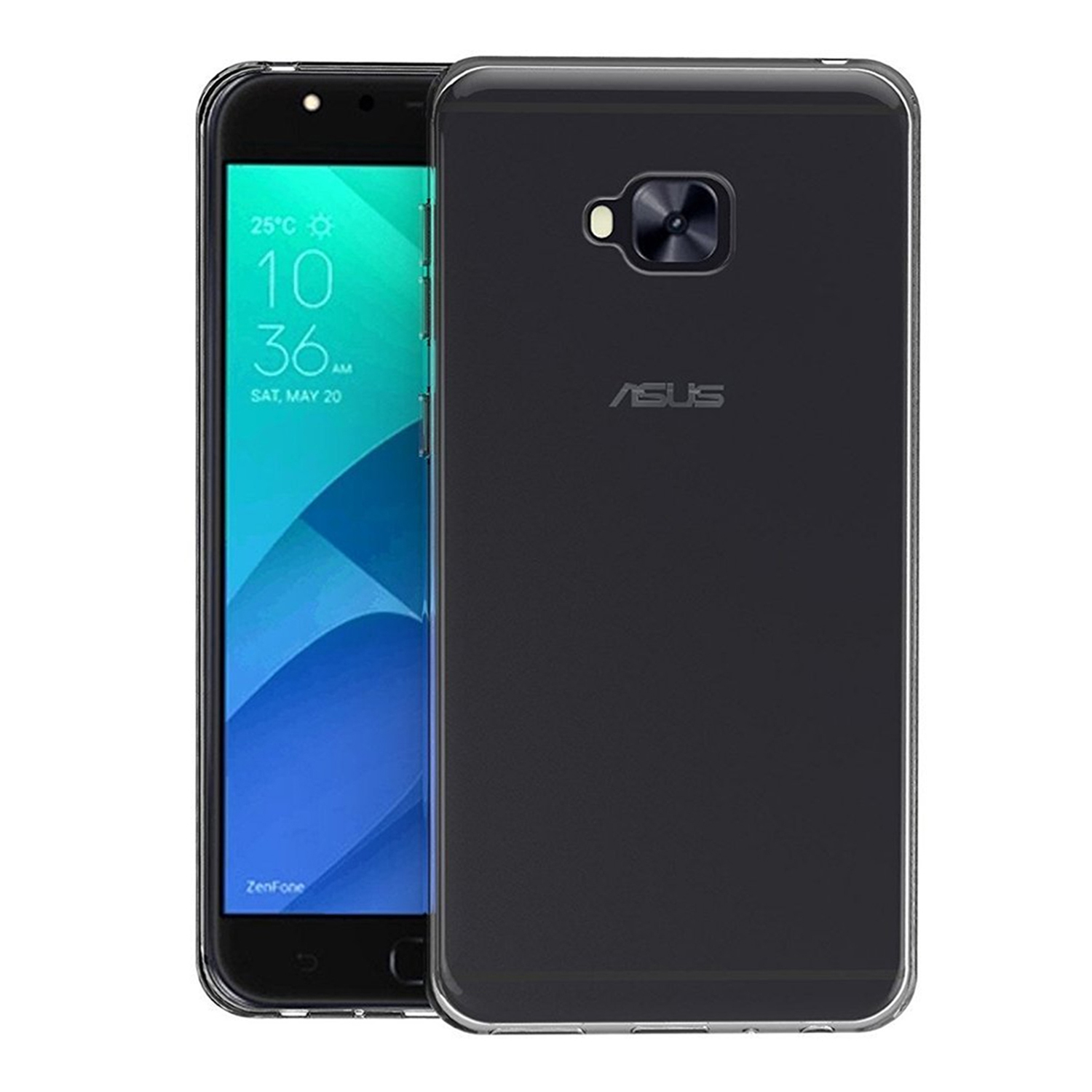 Microsonic Asus Zenfone Live (5.5'') ZB553KL Kılıf Transparent Soft Beyaz