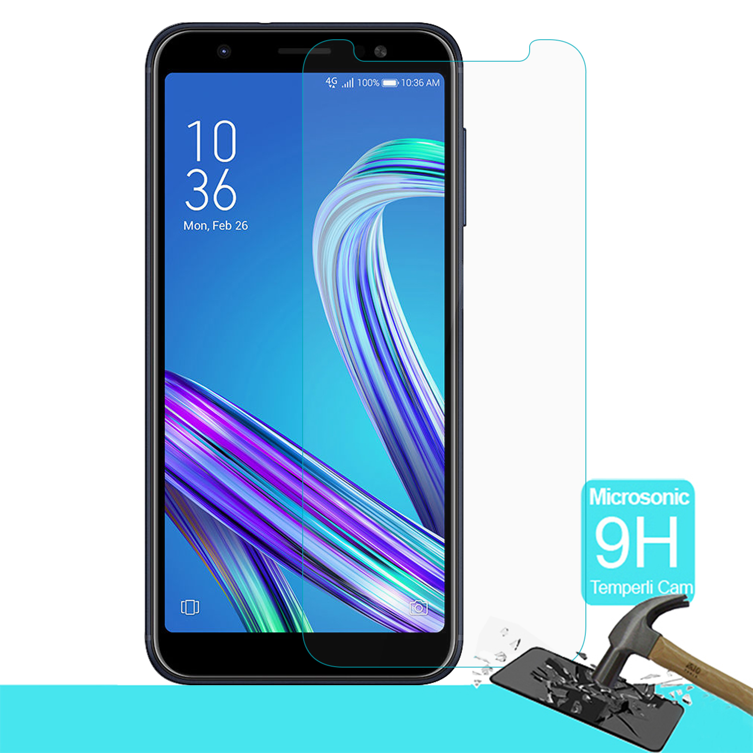 Microsonic Asus Zenfone Max M1 (5.5'') ZB555KL Temperli Cam Ekran koruyucu Kırılmaz film