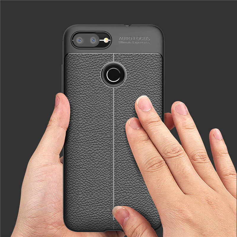 Microsonic Asus Zenfone Max Plus M1 (5.7'') ZB570TL Kılıf Deri Dokulu Silikon Kırmızı