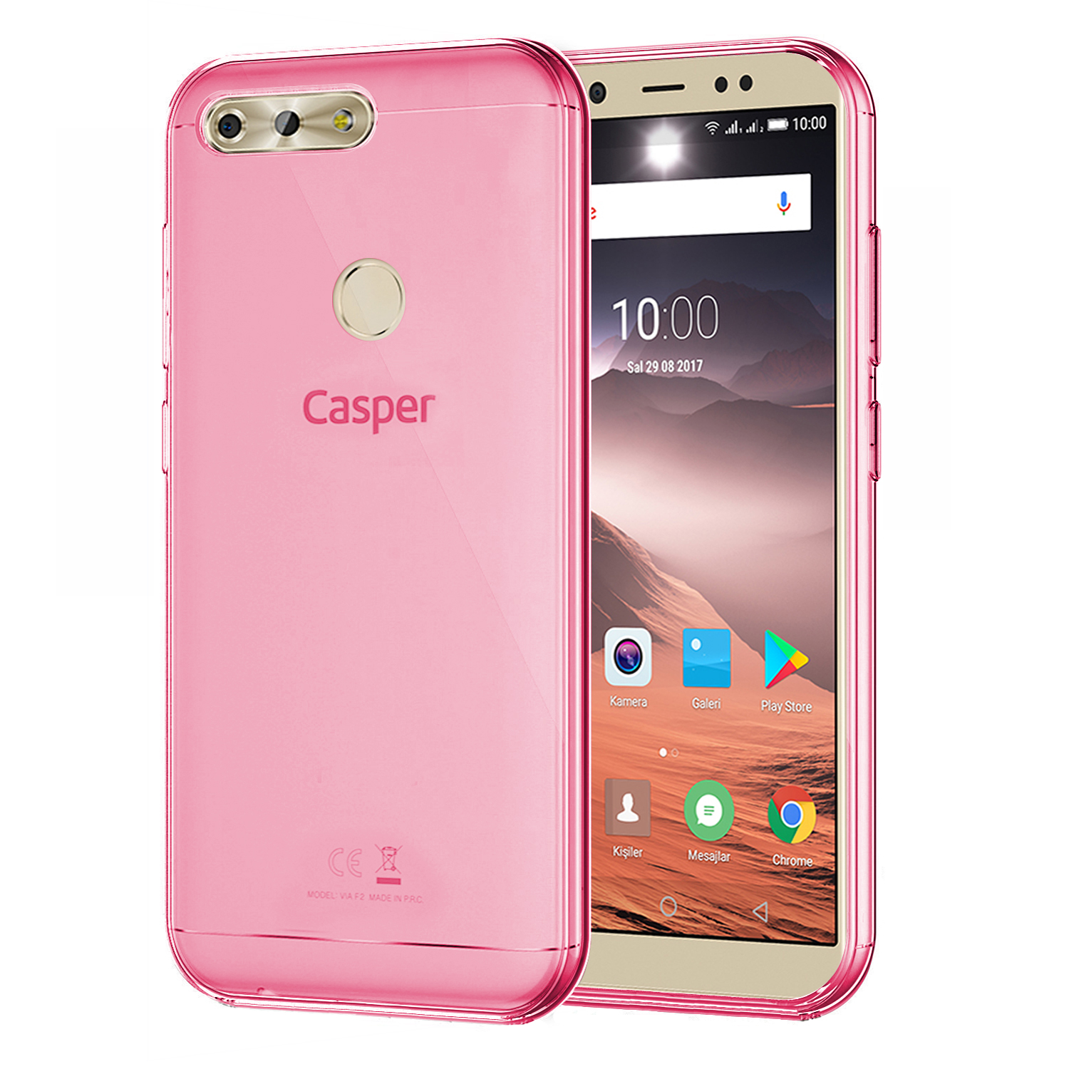 Microsonic Casper Via F2 Kılıf Transparent Soft Pembe