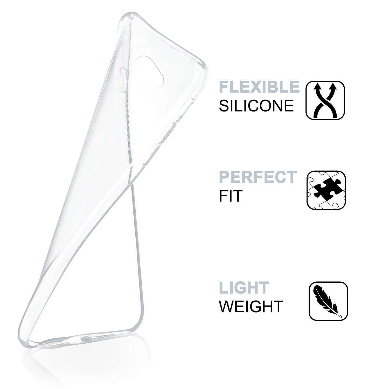 Microsonic General Mobile GM6 Kılıf Transparent Soft Pembe