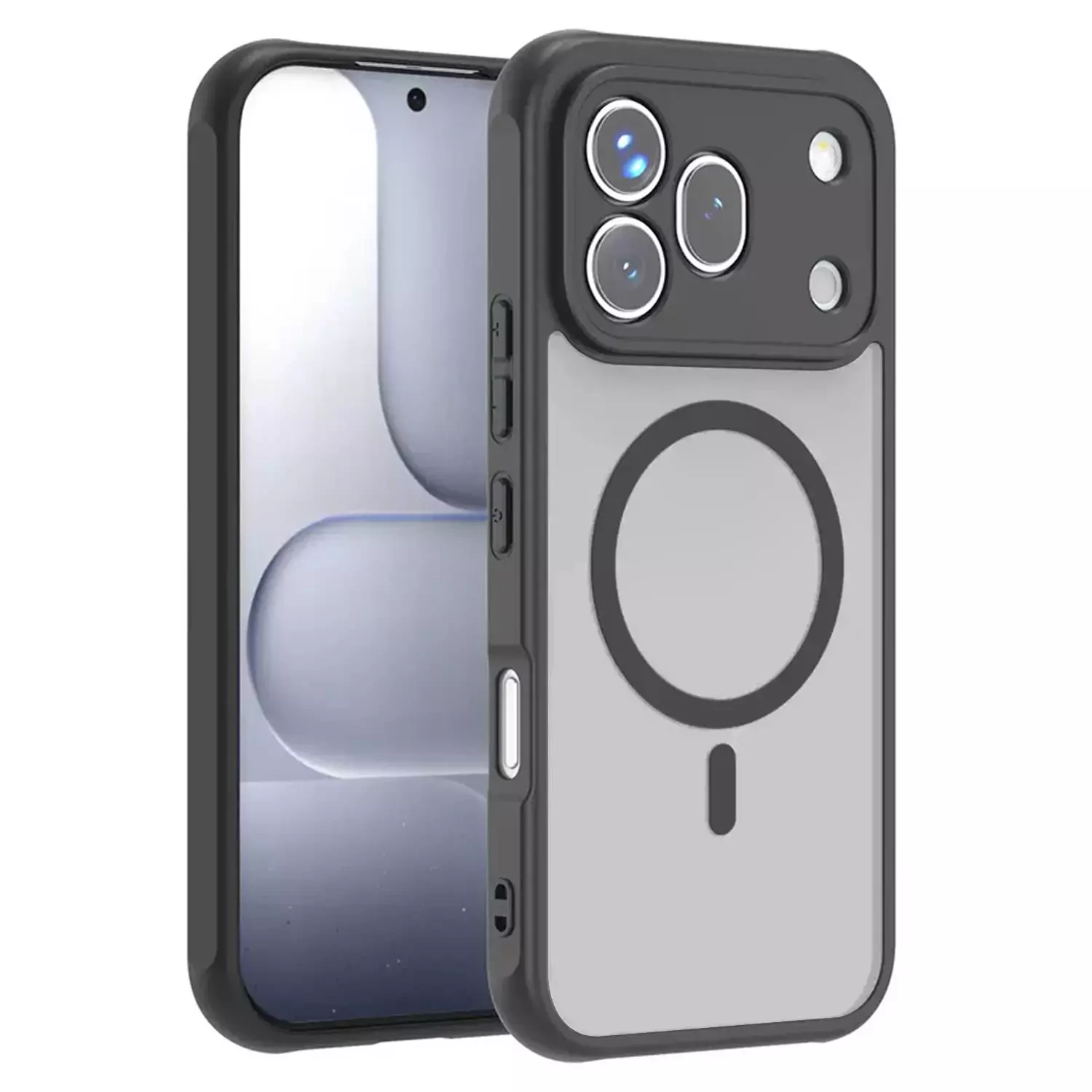 Microsonic Honor 600 Pro 5G Kılıf Matte FrostMag Siyah