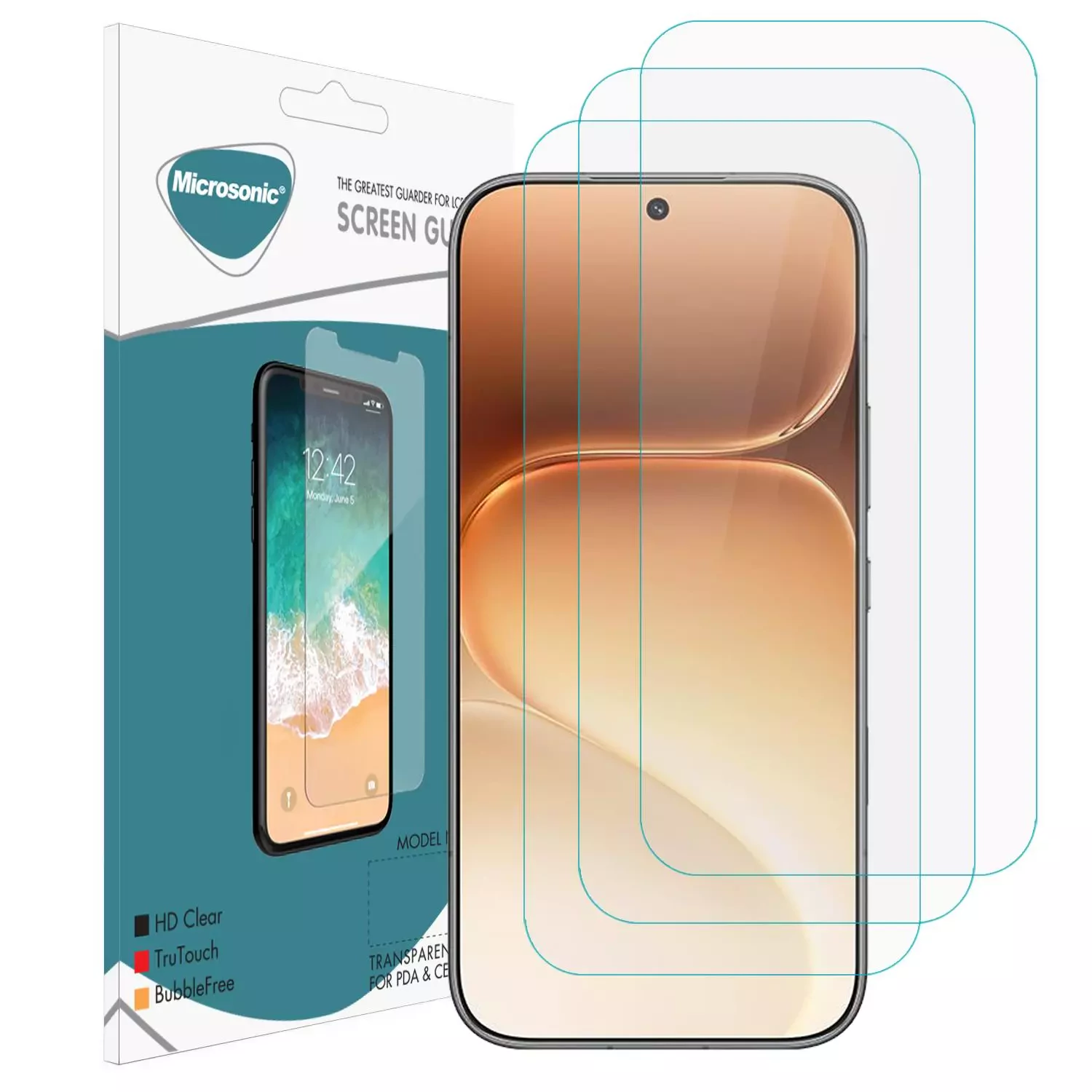 Microsonic Honor 600 Pro 5G Screen Protector Nano Glass Cam Ekran Koruyucu (3`lü Paket)