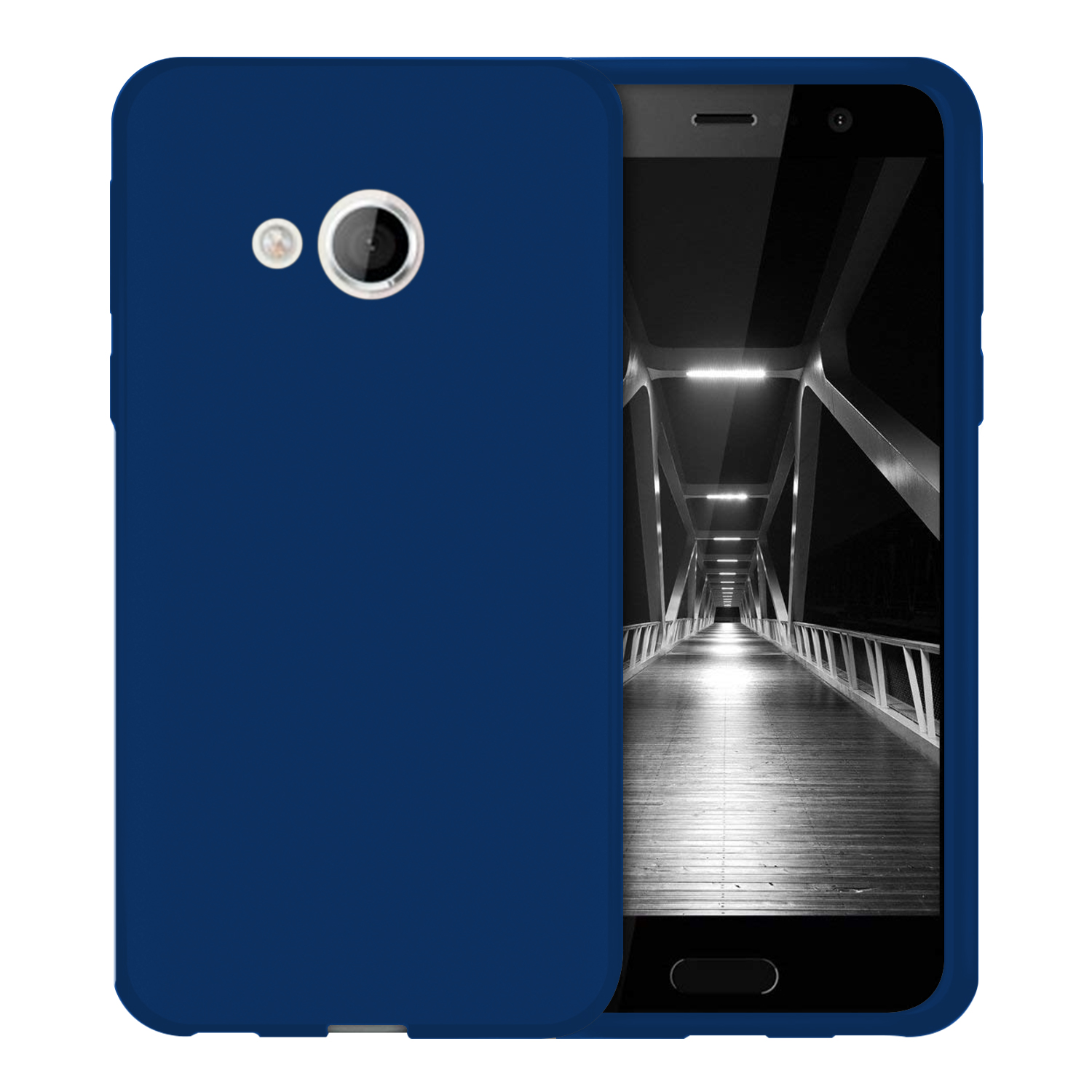 Microsonic HTC U Play Kılıf Matte Silicone Lacivert
