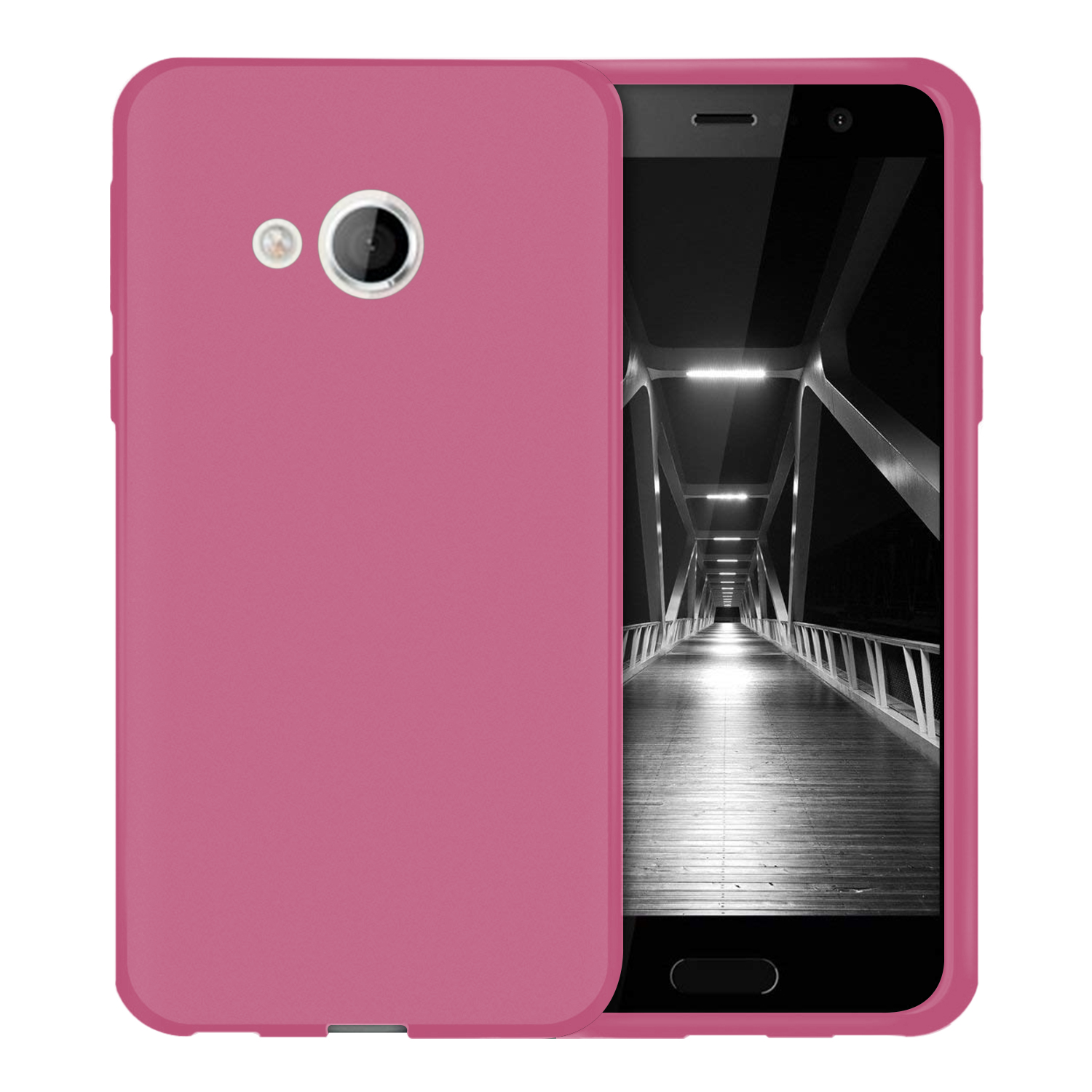 Microsonic HTC U Play Kılıf Matte Silicone Rose Gold