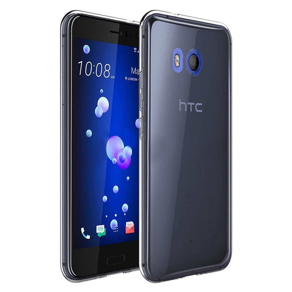 Microsonic HTC U11 Kılıf Transparent Soft Siyah