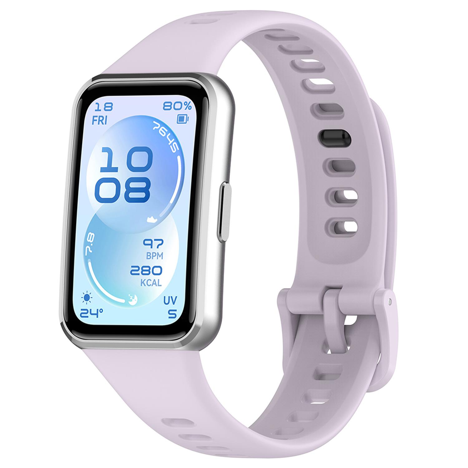 Microsonic Huawei Band 11 Pro Kordon, Silicone Sport Band Lila