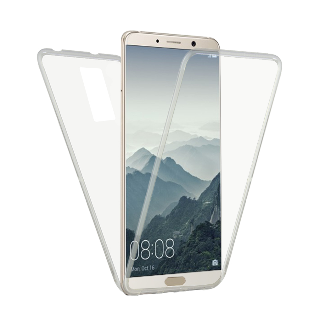 Microsonic Huawei Mate 10 Pro Kılıf 6 tarafı tam full koruma 360 Clear Soft Şeffaf