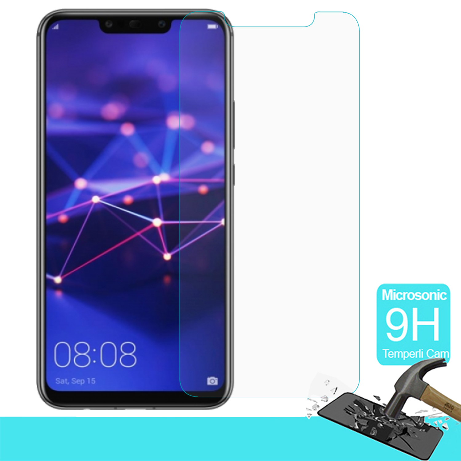 Microsonic Huawei Mate 20 Lite Temperli Cam Ekran Koruyucu