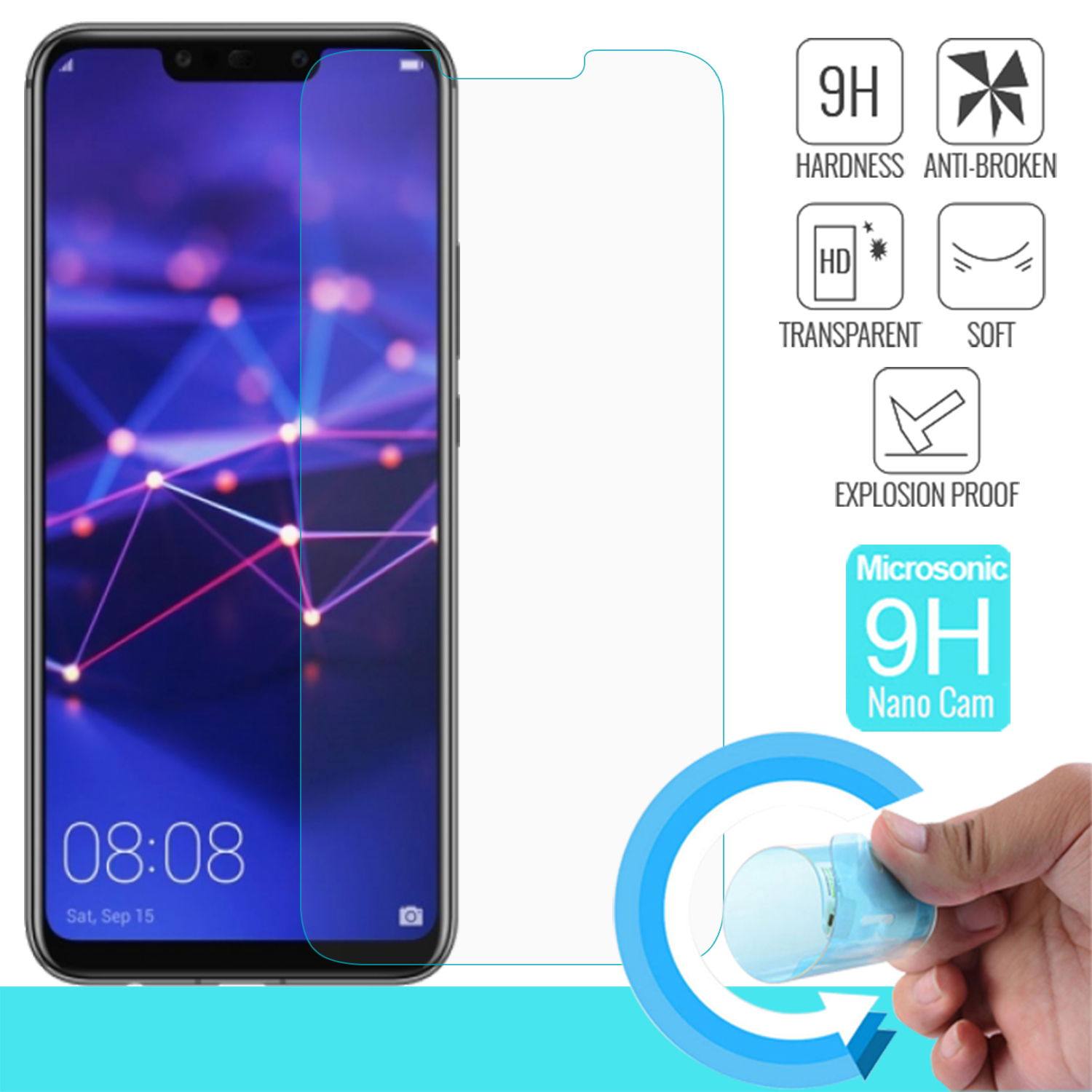 Microsonic Huawei Mate 20 Lite Arka Nano Cam Ekran koruyucu